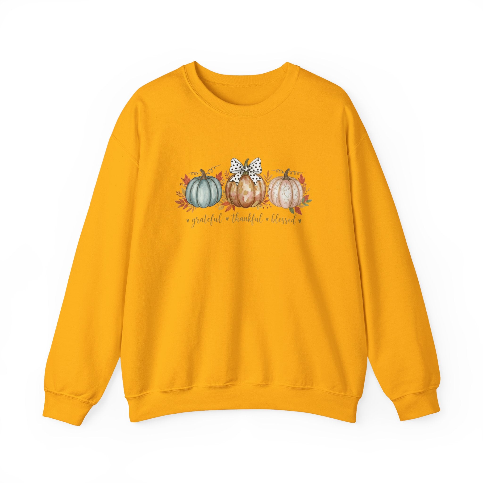 Grateful Thankful Blessed Pumpkin Sweatshirt, Pumpkin Woman Crewneck, Cozy Fall Autumn Sweater, Rustic Thanksgiving Tee, Harvest Season Pumpkin Top
