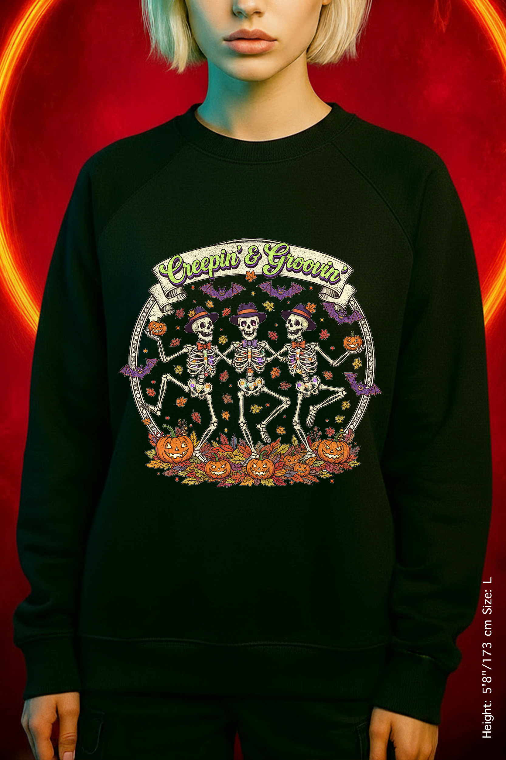 🎃 Creeping and Grooving Sweatshirt – Spooky Never Looked So Sweet. Fun, Spooky Crewneck Sweatshirt for Halloween, Festive Sweatshirt, Cozy Fall Apparel, Unisex Halloween Sweatshirt, Gift Idea.