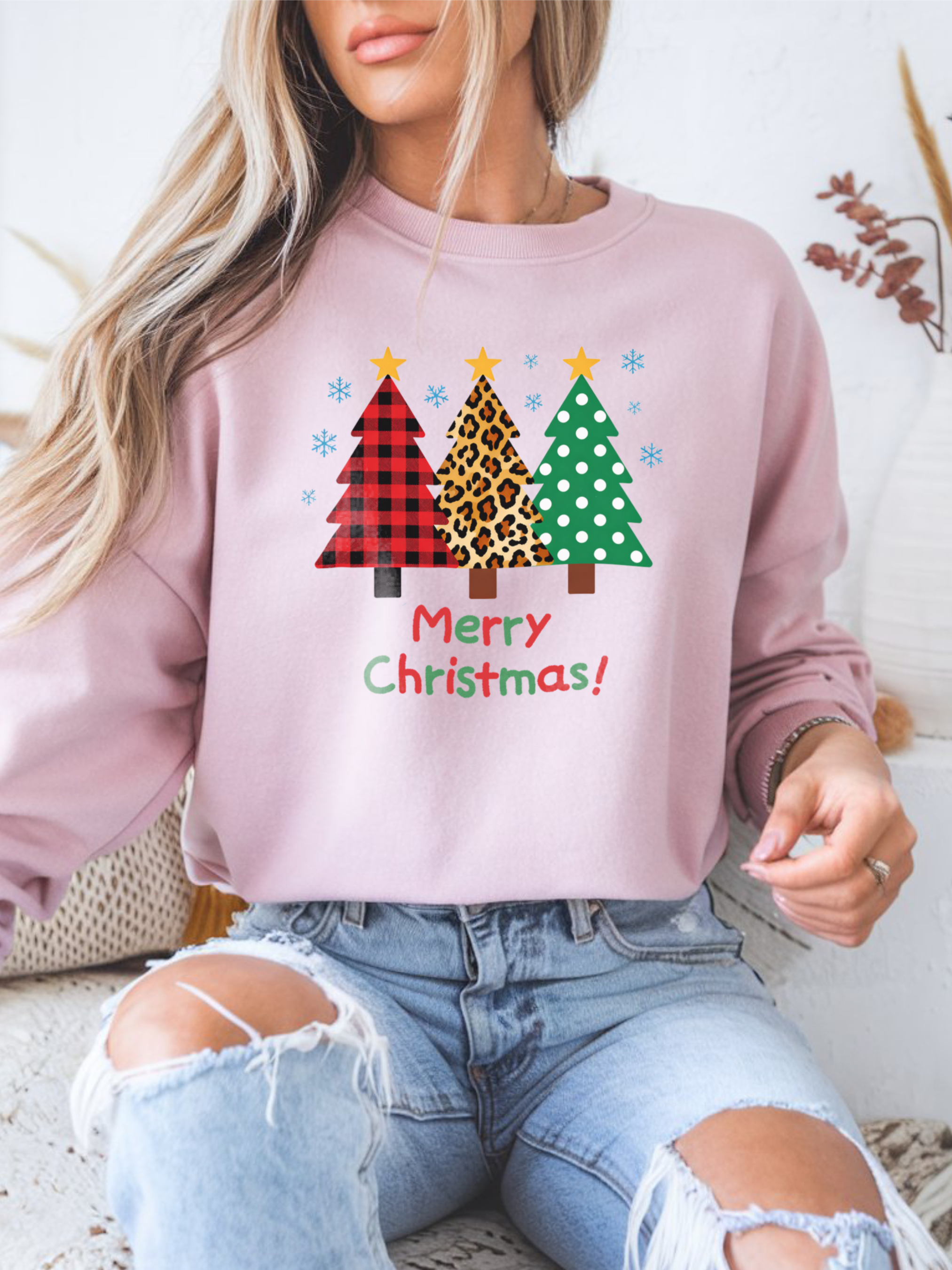 Christmas Tree Sweatshirt, Merry Christmas Crewneck, Christmas Tree Sweater, Christmas Tree Sweatshirt for Women, Christmas Pine Tree Shirt, Christian Christmas Shirt