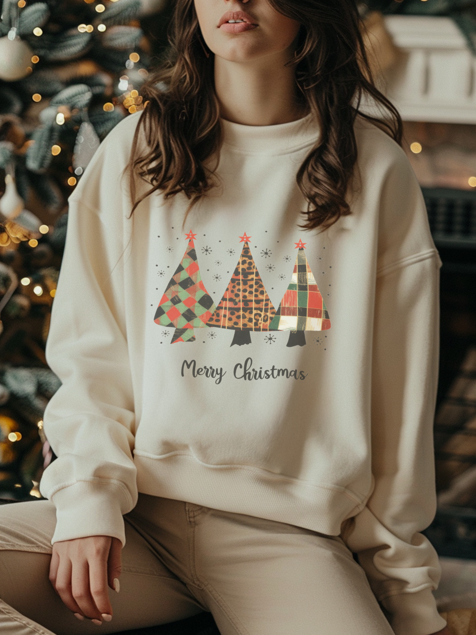 Merry Christmas Crewneck, Christmas Tree Sweatshirt, Christmas Tree Sweater, Christmas Tree Sweatshirt for Women, Christmas Pine Tree Shirt, Christian Christmas Shirt