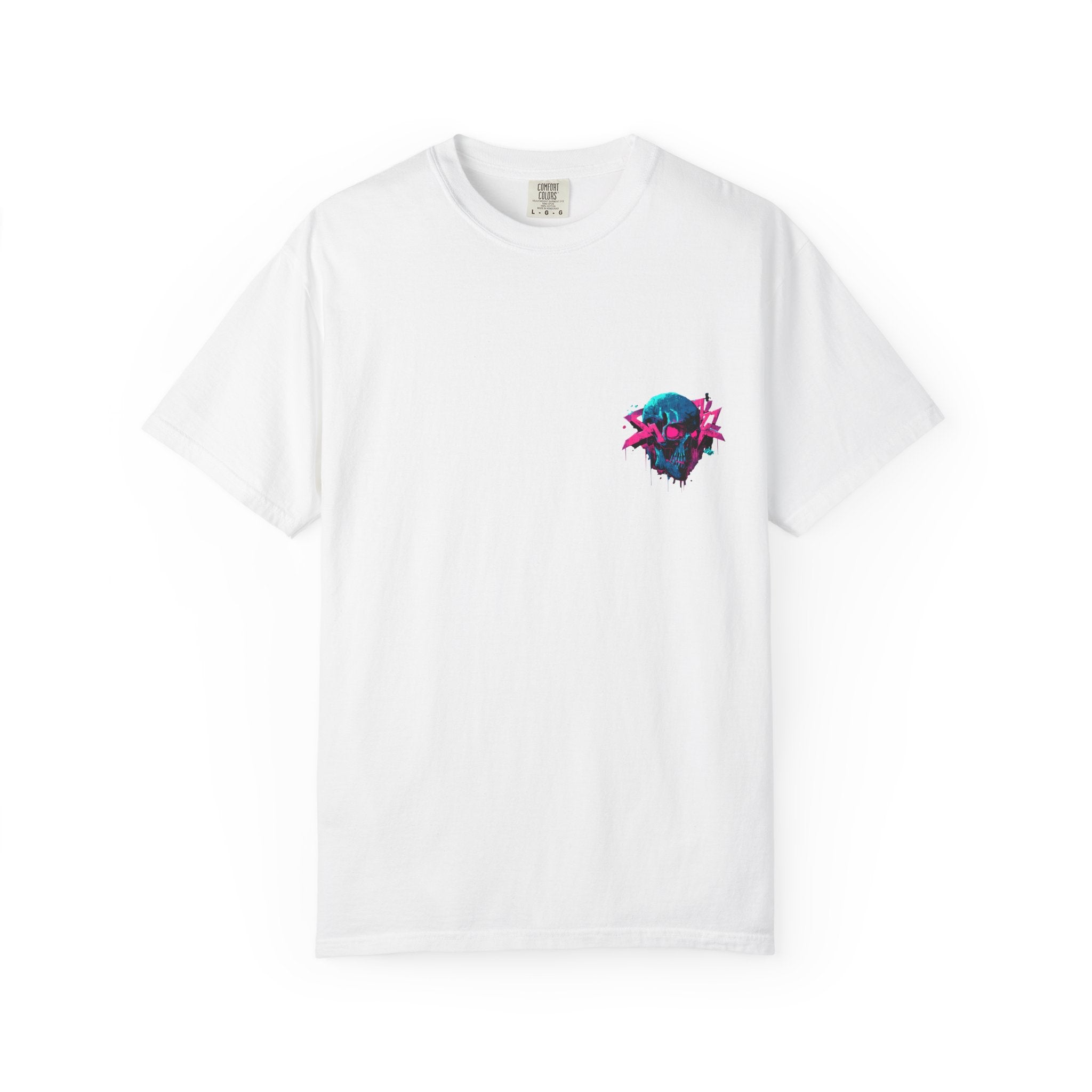 Dead Drip Tee – Street Grit Meets Neon Glow. Vibrant Graphic T-Shirt with Skull Design, Trendy Unisex Tee, Streetwear Style, Casual Outfit, Perfect for Festivals