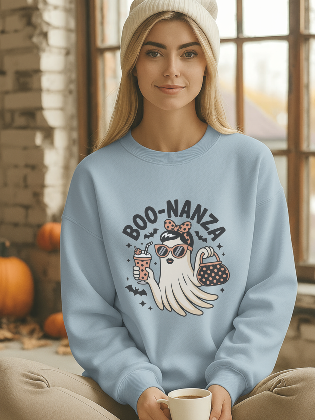 Boo-nanza Ghost Sweatshirt, Funny Halloween Sweatshirt, Boujee Ghost Pullover, Spooky Season Crewneck, Glam Halloween Shirt, Fall Aesthetic Sweatshirt