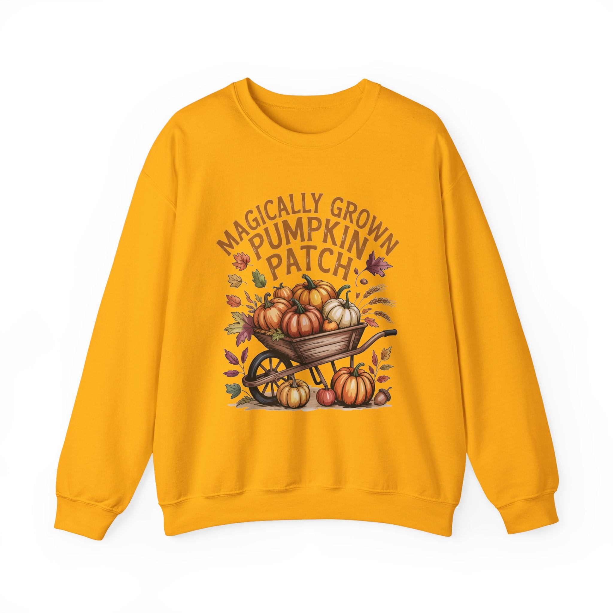 Magically Grown Pumpkin Patch Sweatshirt, Cozy Fall Sweatshirt, Autumn Pumpkin Lover Pullover, Vintage Fall Crewneck, Thanksgiving Shirt, Farmhouse Aesthetic