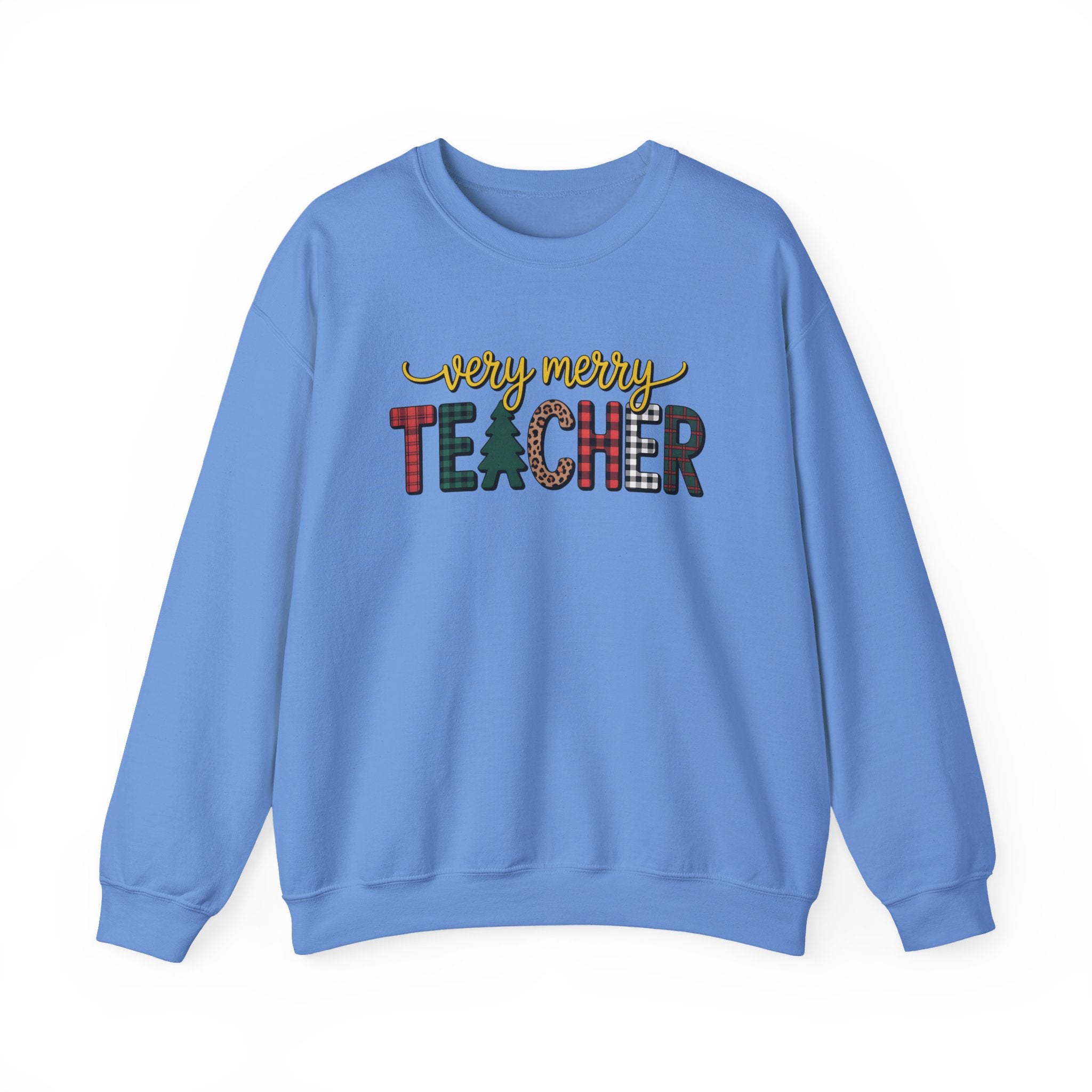 Teacher Christmas Sweatshirt, Merry Christmas Teachers Crewneck, Holly Jolly Teacher Xmas Sweater, Teacher Party Sweatshirt
