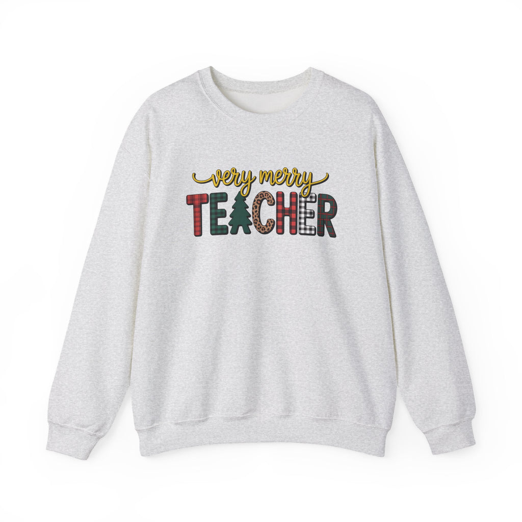 Teacher Christmas Sweatshirt, Merry Christmas Teachers Crewneck, Holly Jolly Teacher Xmas Sweater, Teacher Party Sweatshirt
