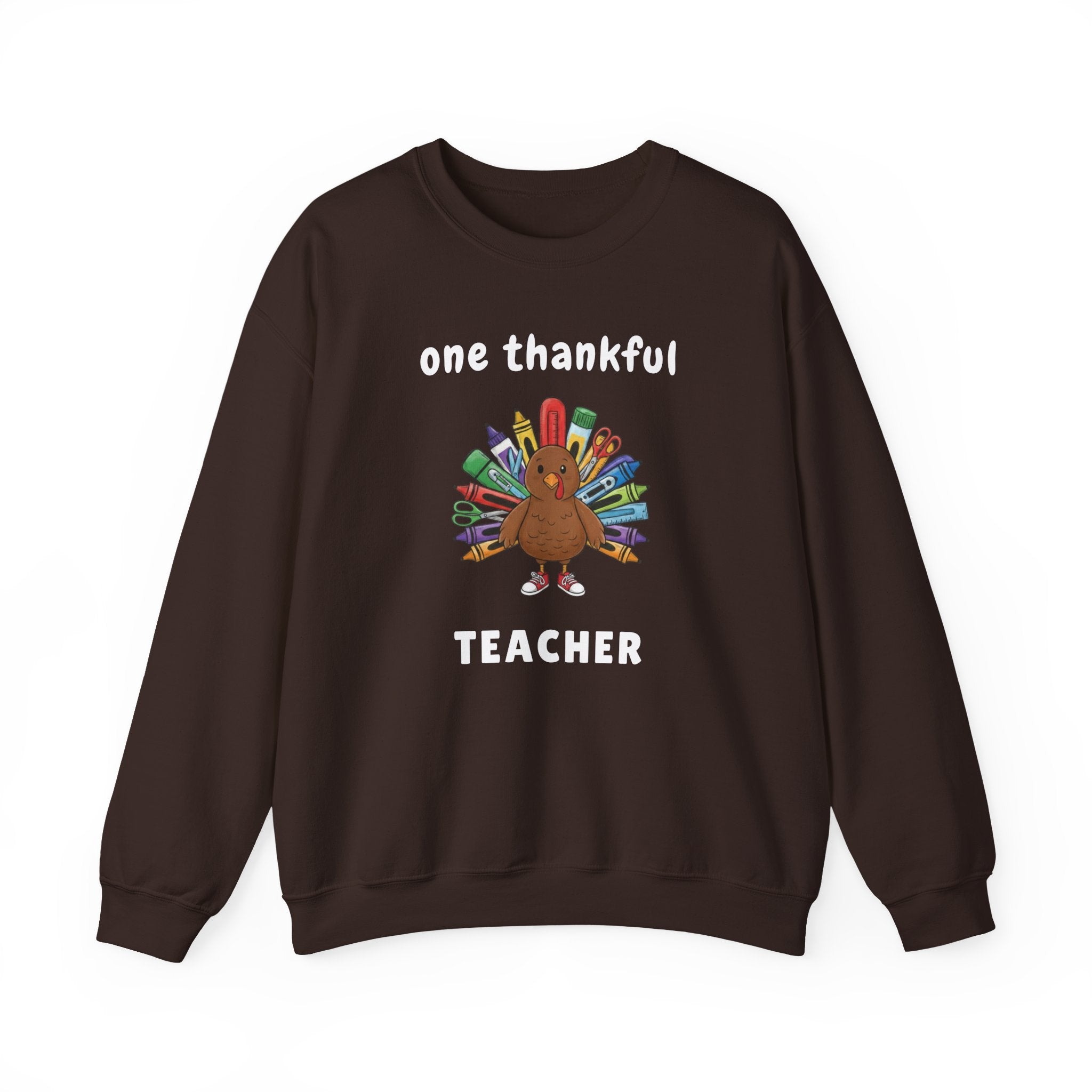 One Thankful Teacher Sweatshirt, Funny Turkey Crewneck, Thanksgiving Teacher Shirt, Fall Teacher Sweater, Cozy Teacher Gift, Autumn Sweatshirt