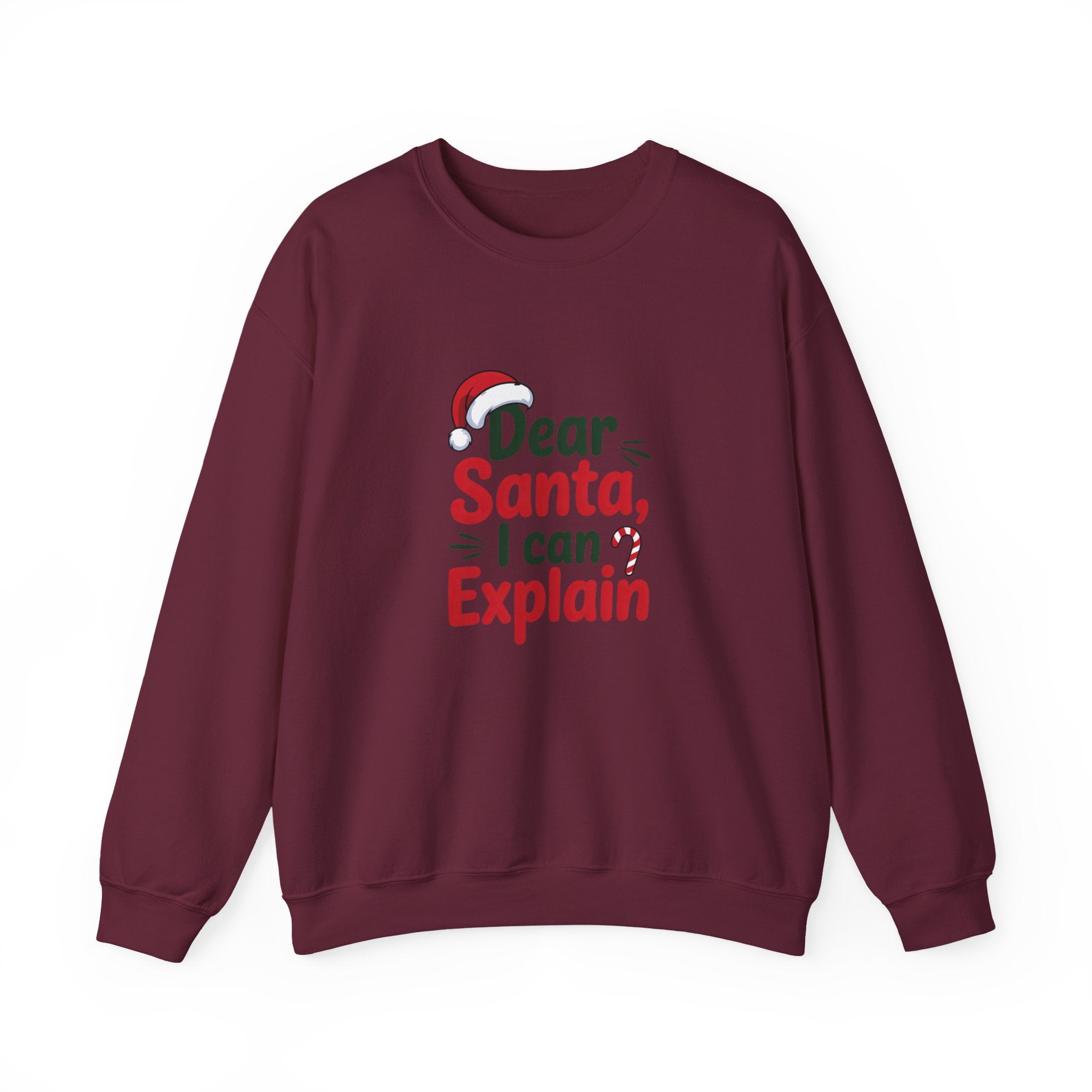 Dear Santa I Can Explain Sweatshirt,  Funny Santa Crewneck, Santa Lover Sweater, Christmas Woman Shirt, Holiday Woman Gift, Xmas Sweatshirt