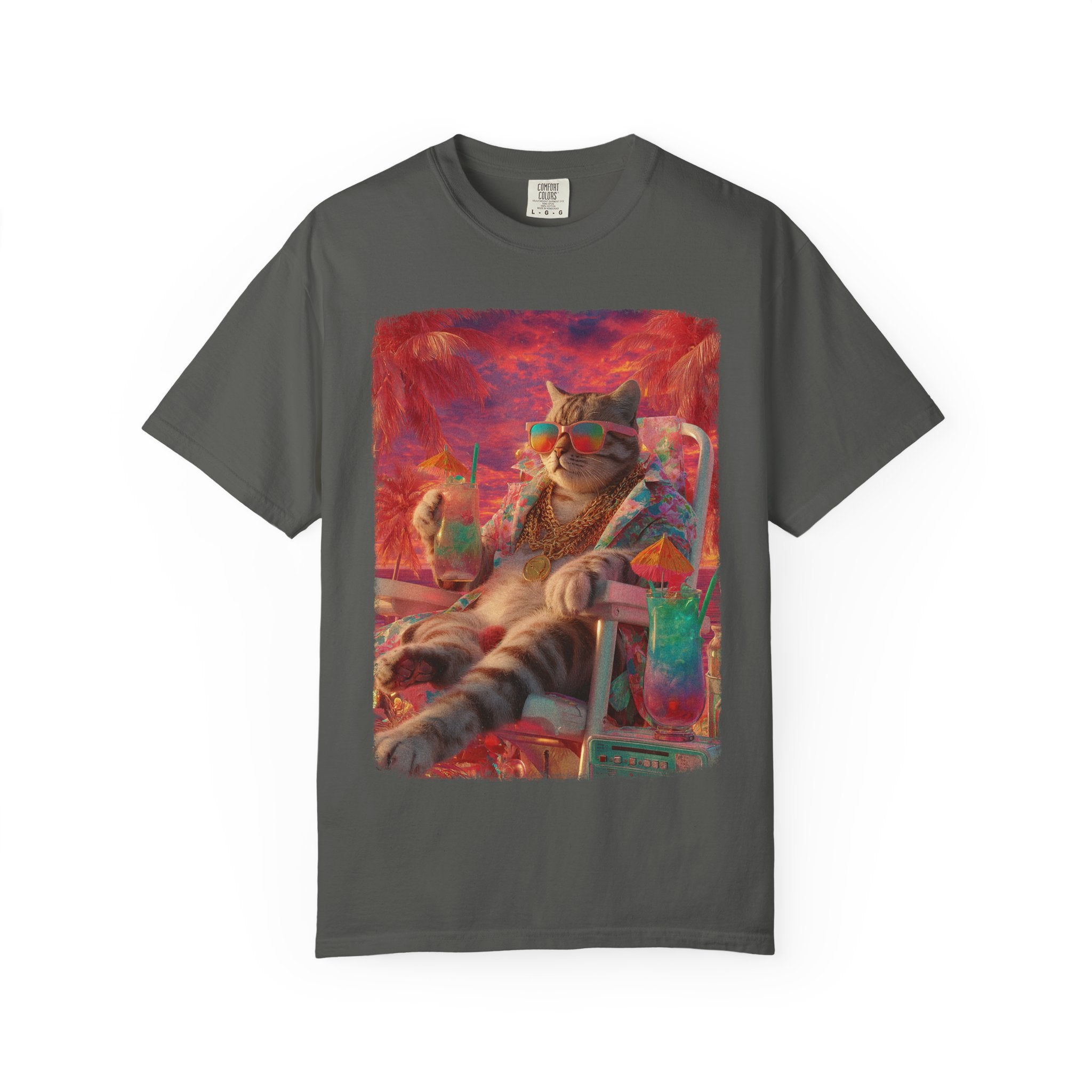 Purradise Trip Tee – Premium Chill Mode Activated, Cotton Tee for Cat Lovers, Gift for Pet Owners, Fun Outing Wear, Stylish Casual Tee