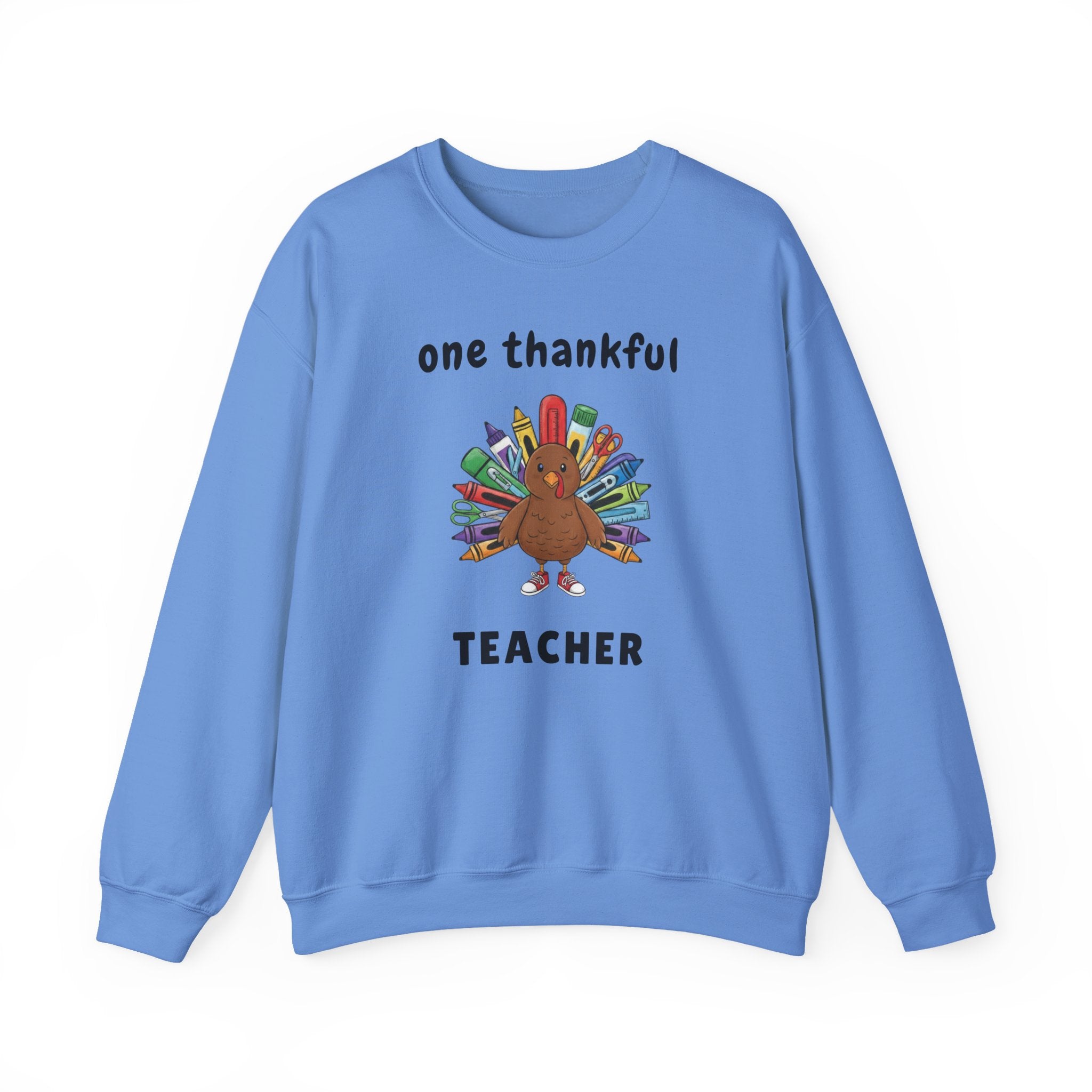 One Thankful Teacher Sweatshirt, Funny Turkey Crewneck, Thanksgiving Teacher Shirt, Fall Teacher Sweater, Cozy Teacher Gift, Autumn Sweatshirt