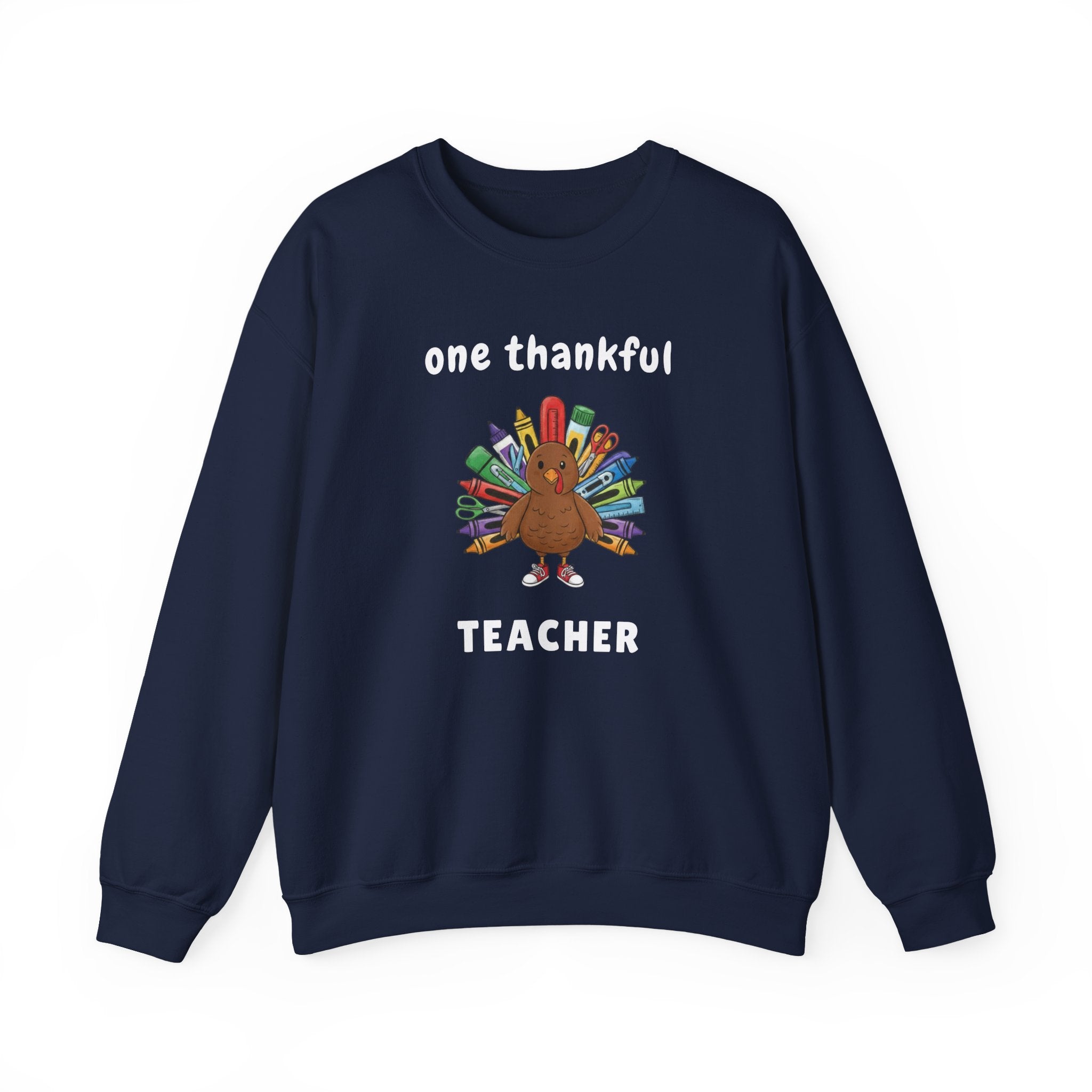 One Thankful Teacher Sweatshirt, Funny Turkey Crewneck, Thanksgiving Teacher Shirt, Fall Teacher Sweater, Cozy Teacher Gift, Autumn Sweatshirt