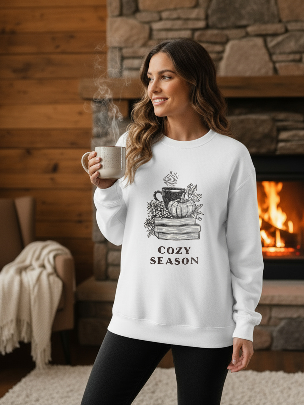 Cozy Season Sweatshirt, Vintage Reading Sweatshirt, Booklover Gift, Reader Gift, Librarian Sweatshirt, Bookworm Pullover, Bookish Crewneck
