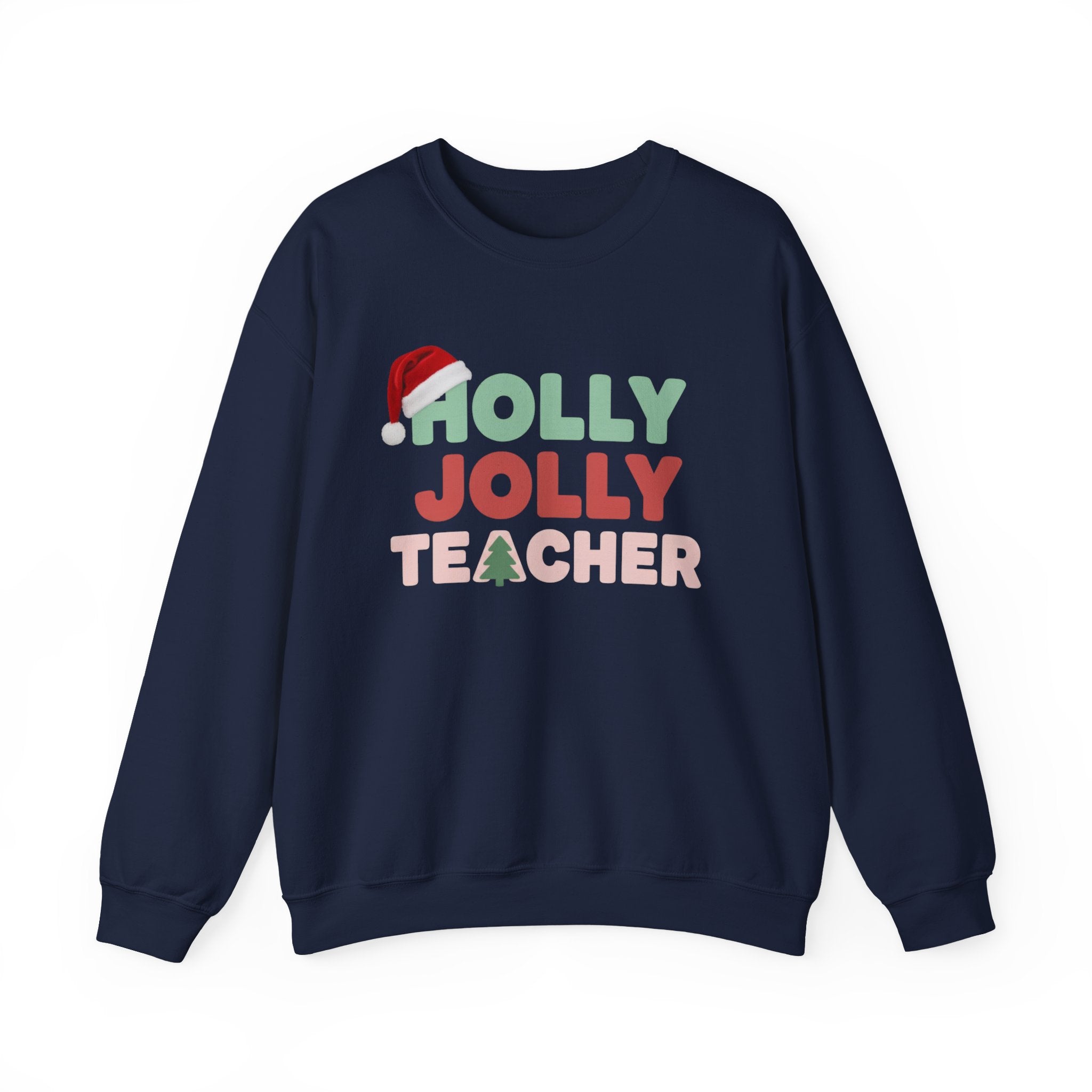 Holly Jolly Teacher Christmas Sweatshirt, Merry Christmas Teachers Crewneck, Holly Jolly Teacher Xmas Sweater, Teacher Party Sweatshirt, Gift for Teacher