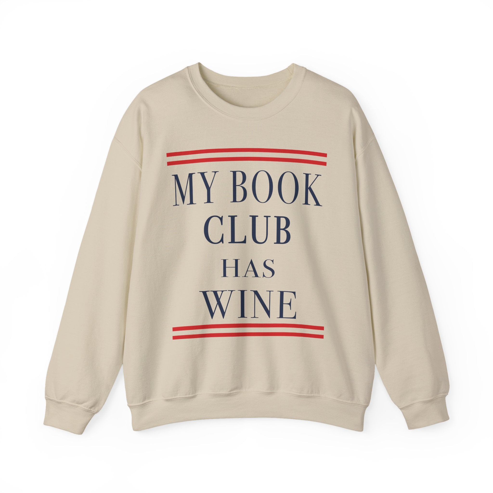 My Book Club Has Wine Sweatshirt, Funny Book Lover Sweatshirt, Cozy Reading Crewneck, Book Club Gift, Wine Lover Sweatshirt, Librarian Bookish Apparel