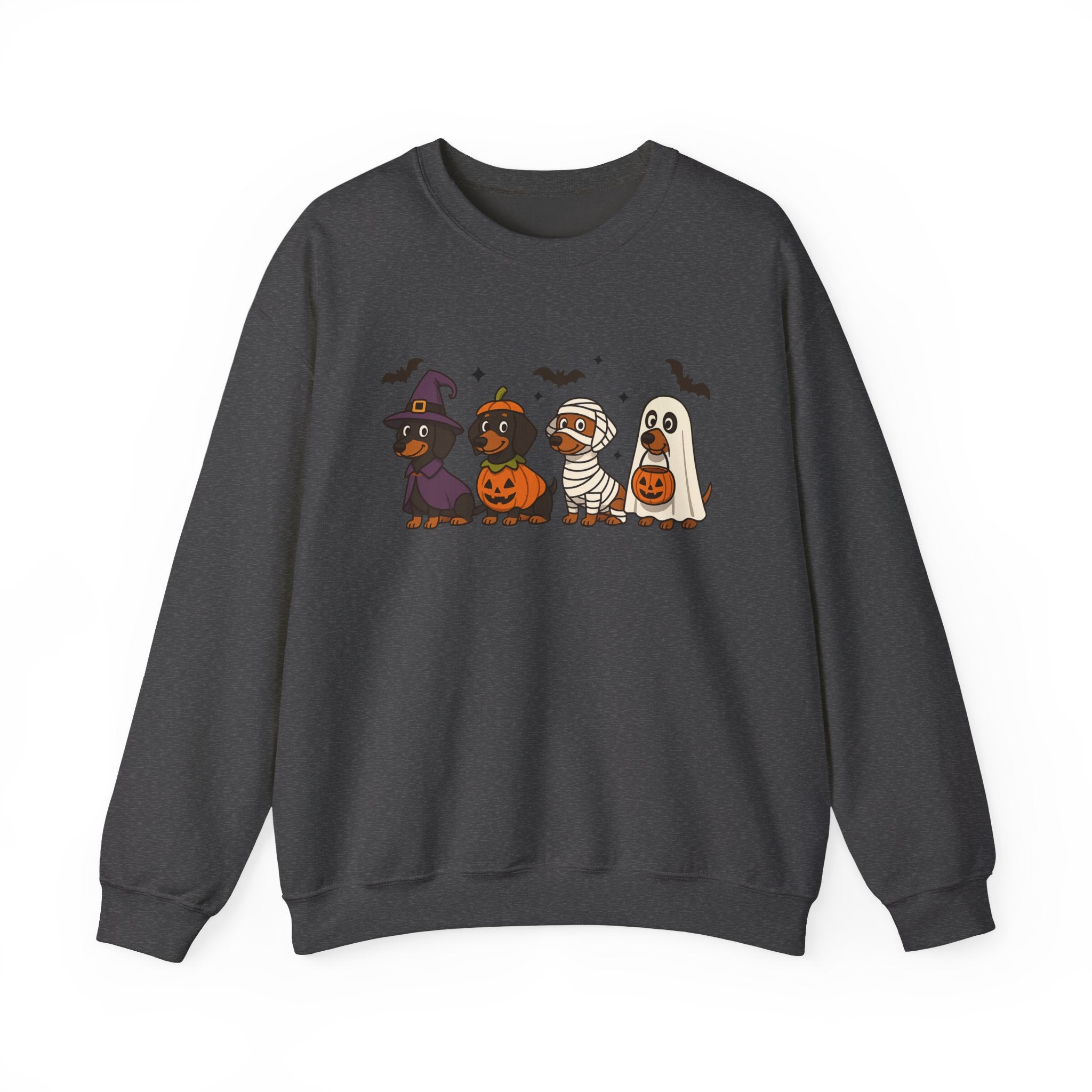 Halloween Dachshund Sweatshirt, Cute Dog Lover Sweatshirt, Pumpkin Ghost Mummy Witch Pullover, Funny Halloween Crewneck, Fall Pet Lover Gift