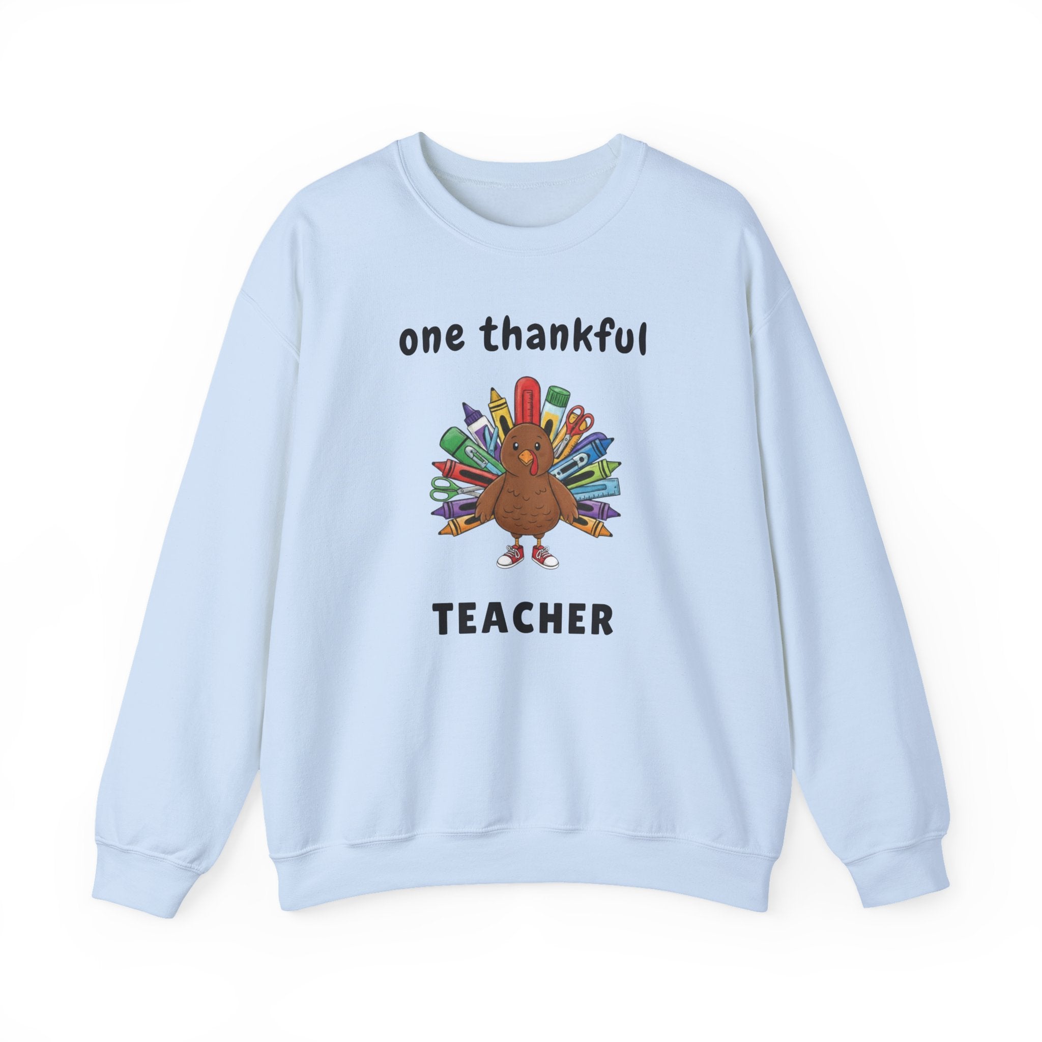 One Thankful Teacher Sweatshirt, Funny Turkey Crewneck, Thanksgiving Teacher Shirt, Fall Teacher Sweater, Cozy Teacher Gift, Autumn Sweatshirt