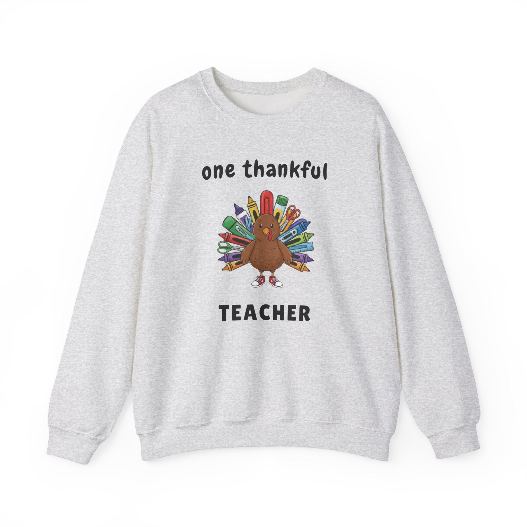 One Thankful Teacher Sweatshirt, Funny Turkey Crewneck, Thanksgiving Teacher Shirt, Fall Teacher Sweater, Cozy Teacher Gift, Autumn Sweatshirt