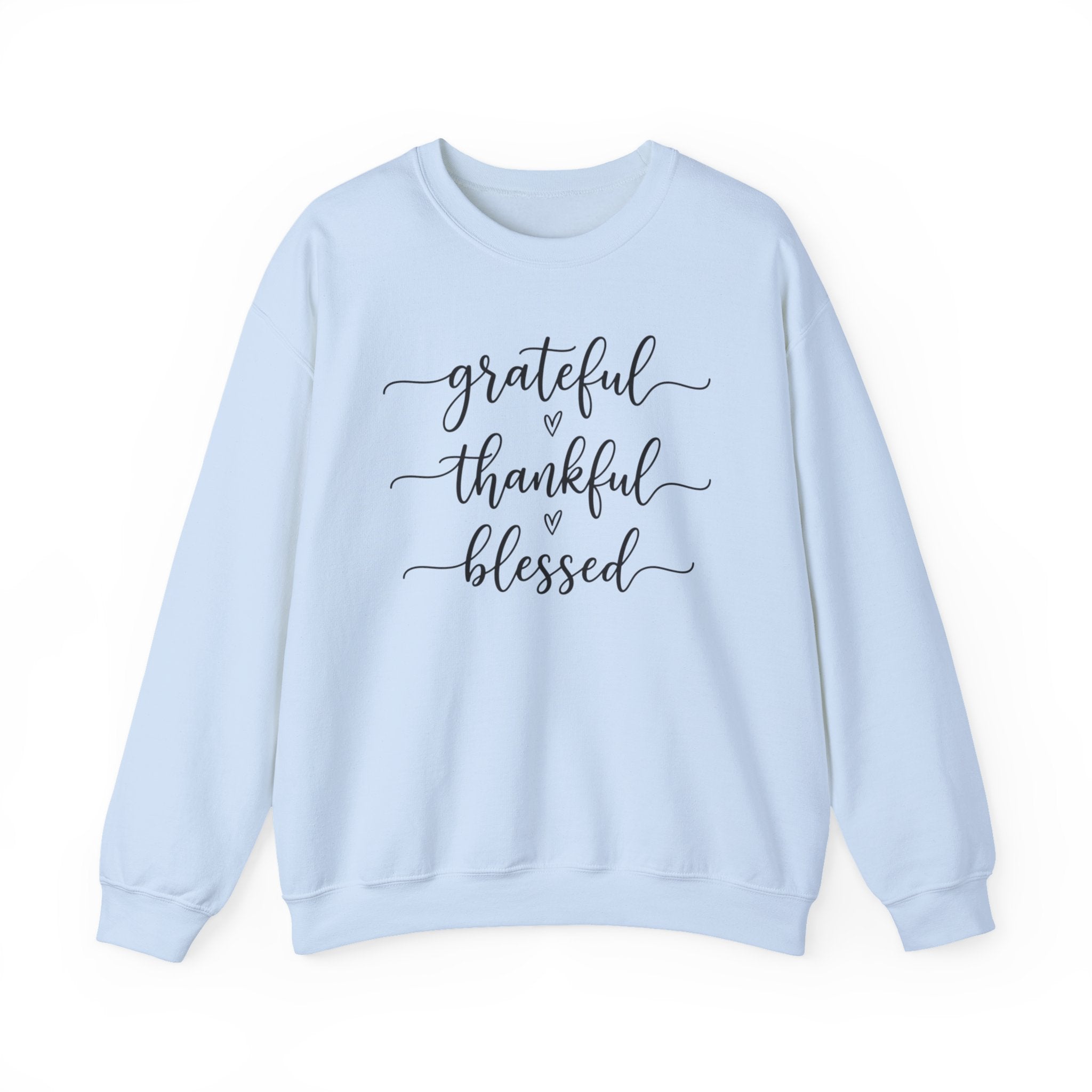 Grateful Thankful Blessed Sweatshirt, Thanksgiving Woman Sweater, Fall Girly Sweater, Thankful Crewneck, Thanksgiving Woman Gift, Grateful Sweatshirt