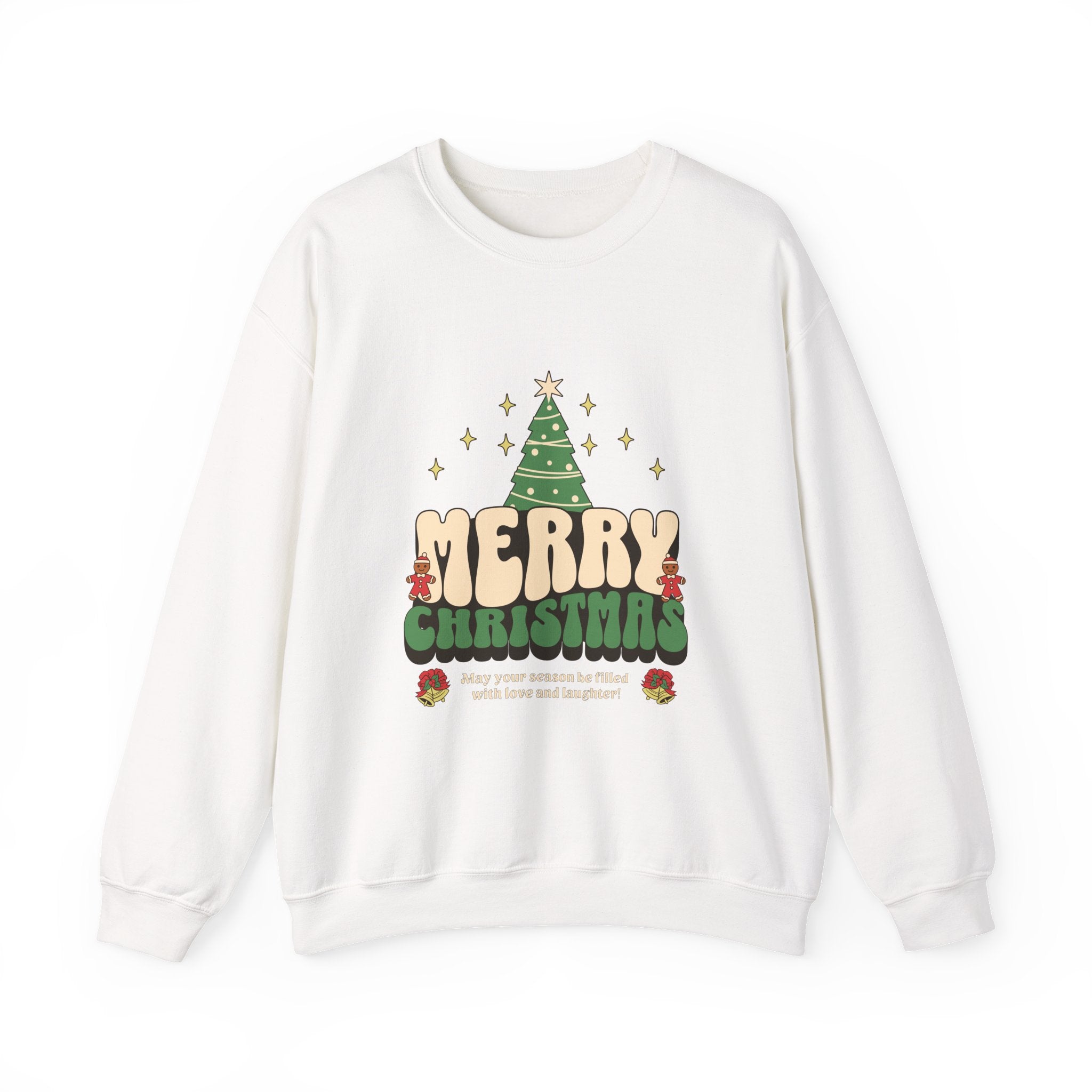 Merry Christmas Sweatshirt, Retro Christmas Tree Sweatshirt, Vintage Holiday Pullover, Cozy Winter Crewneck, Xmas Gift for Her, Festive Retro Shirt