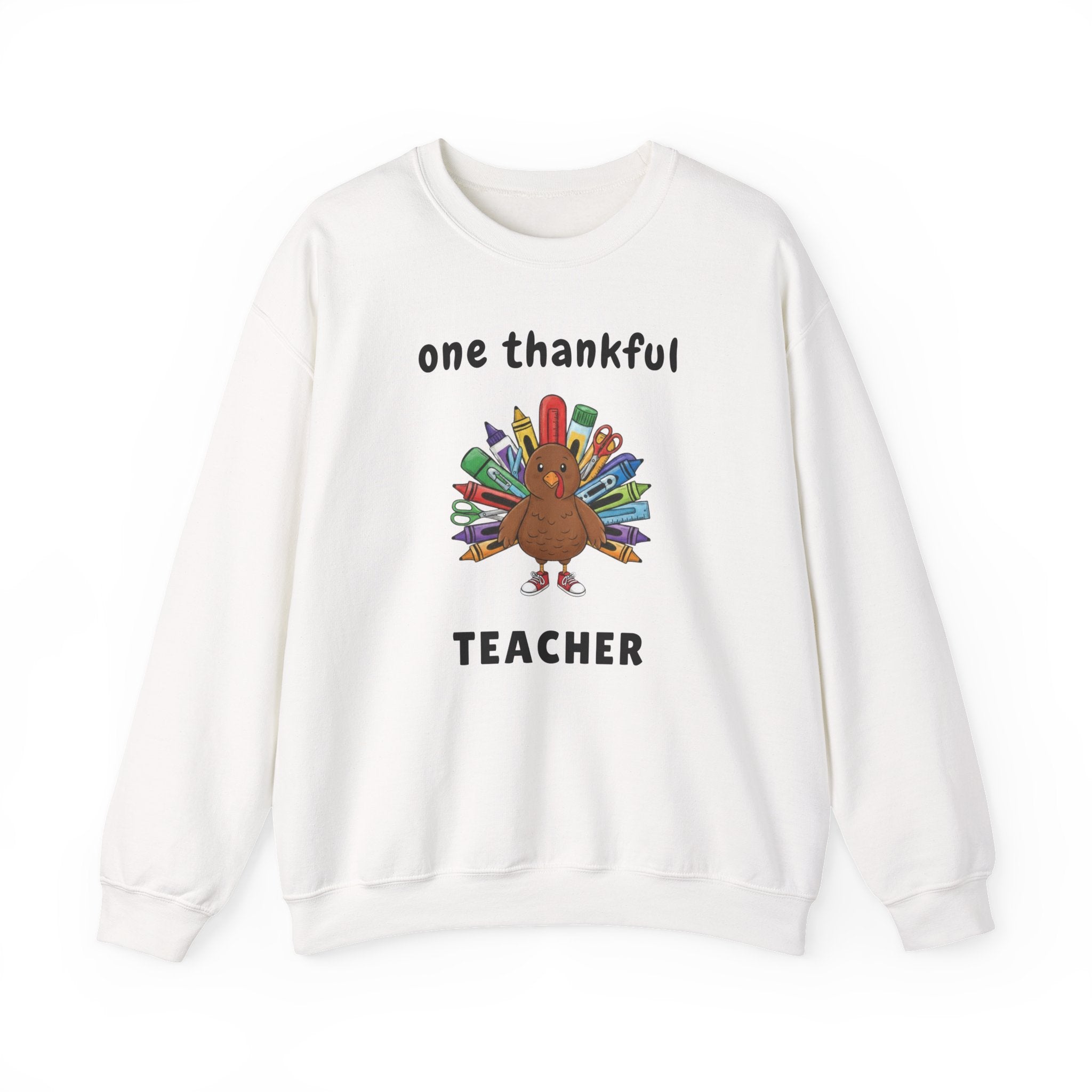 One Thankful Teacher Sweatshirt, Funny Turkey Crewneck, Thanksgiving Teacher Shirt, Fall Teacher Sweater, Cozy Teacher Gift, Autumn Sweatshirt