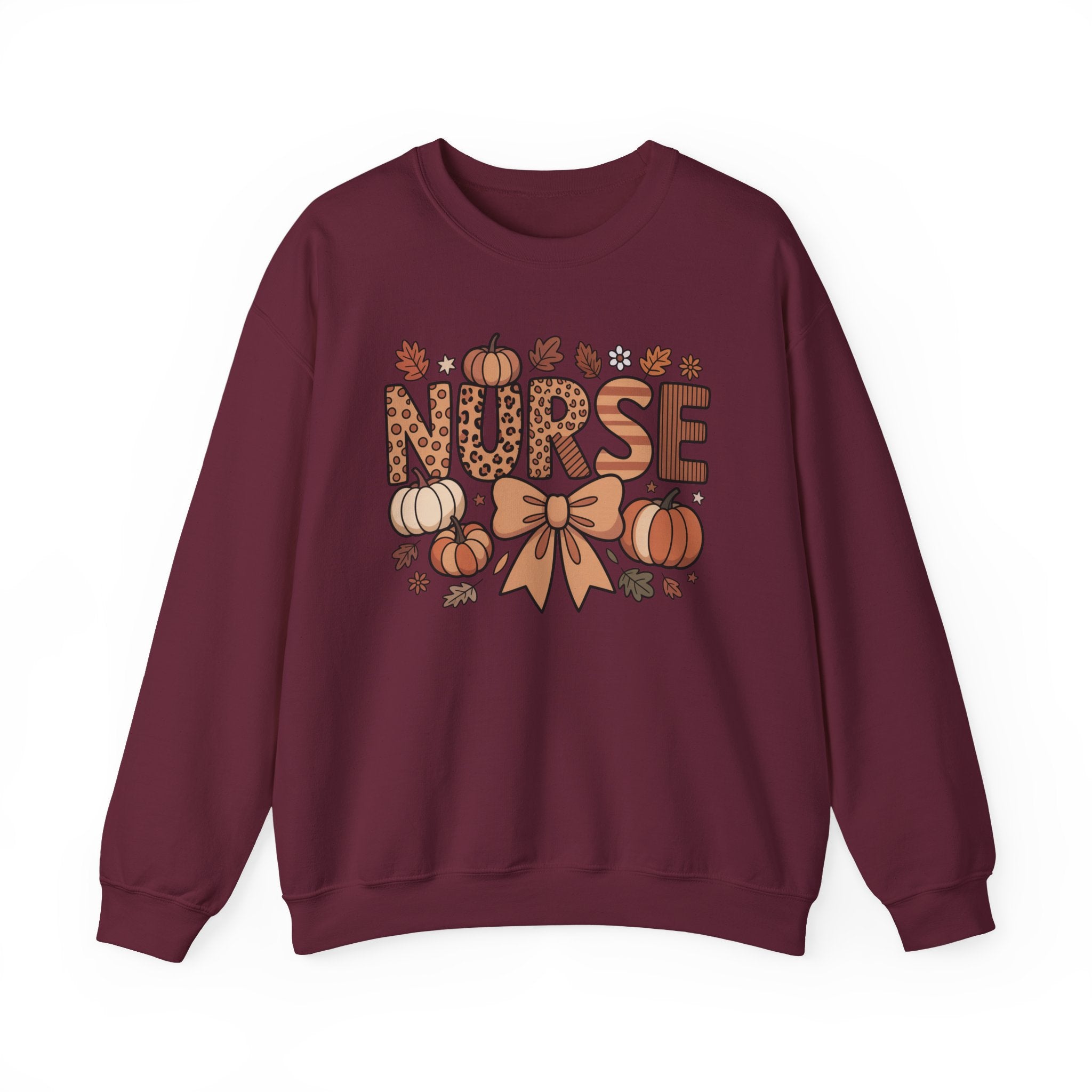 Fall Nurse Sweatshirt, Retro Nurse Coquette Bow Crewneck, Fall Nurse Sweater, Nurse Pumpkin Hoodie, Gift for Nurse