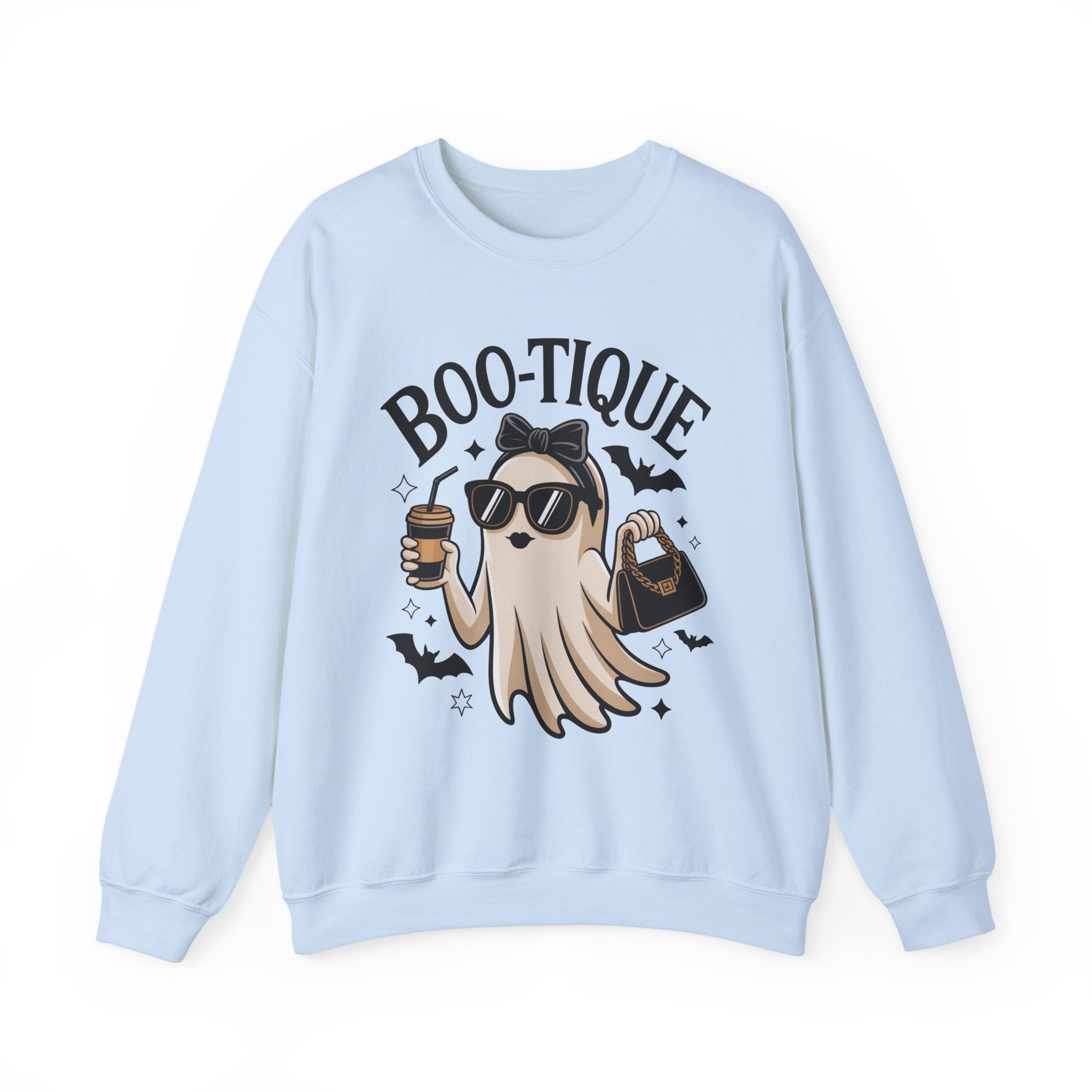 Boo-tique Ghost Sweatshirt, Funny Halloween Sweatshirt, Boujee Ghost Pullover, Spooky Season Crewneck, Glam Halloween Shirt, Fall Coffee Lover Sweatshirt
