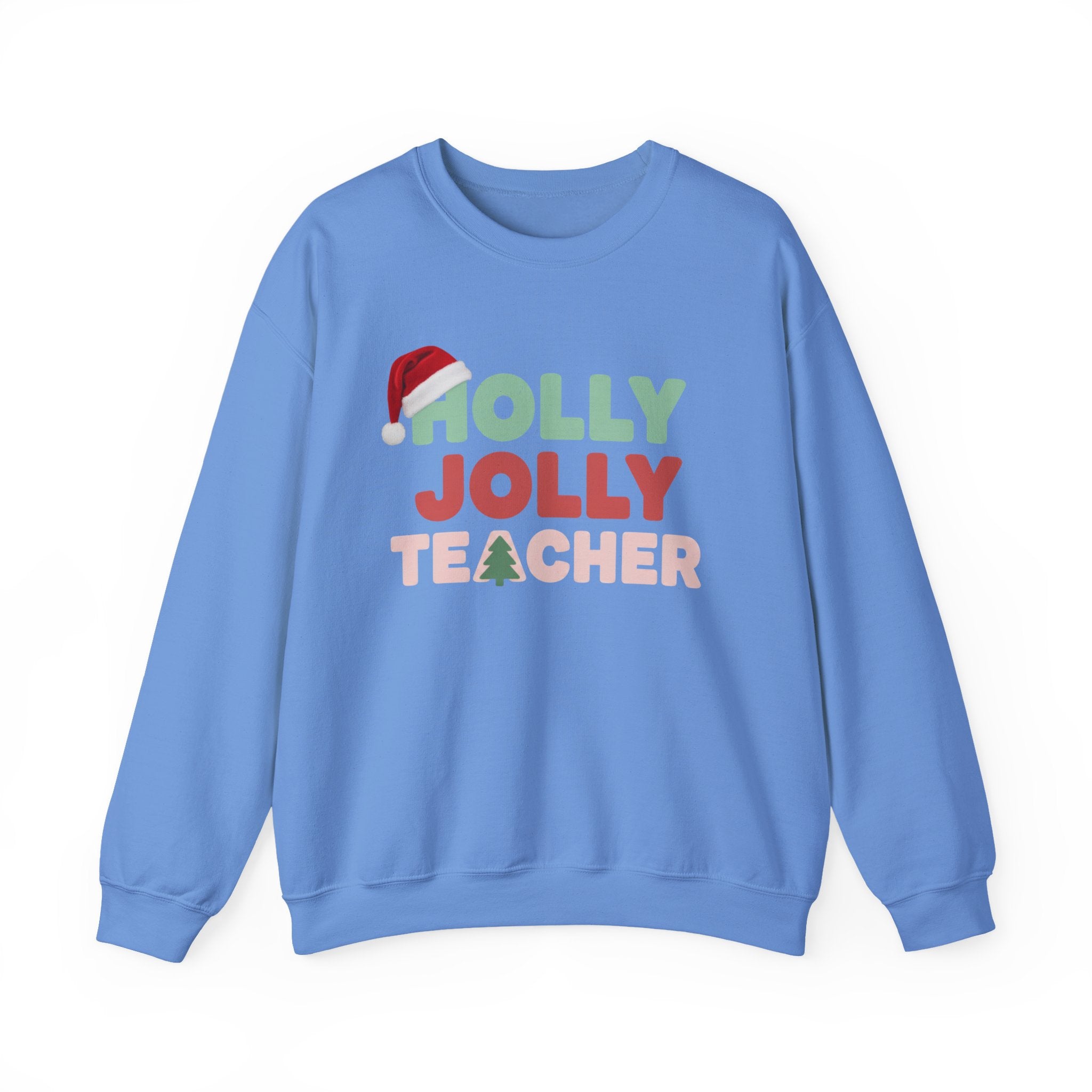 Holly Jolly Teacher Christmas Sweatshirt, Merry Christmas Teachers Crewneck, Holly Jolly Teacher Xmas Sweater, Teacher Party Sweatshirt, Gift for Teacher