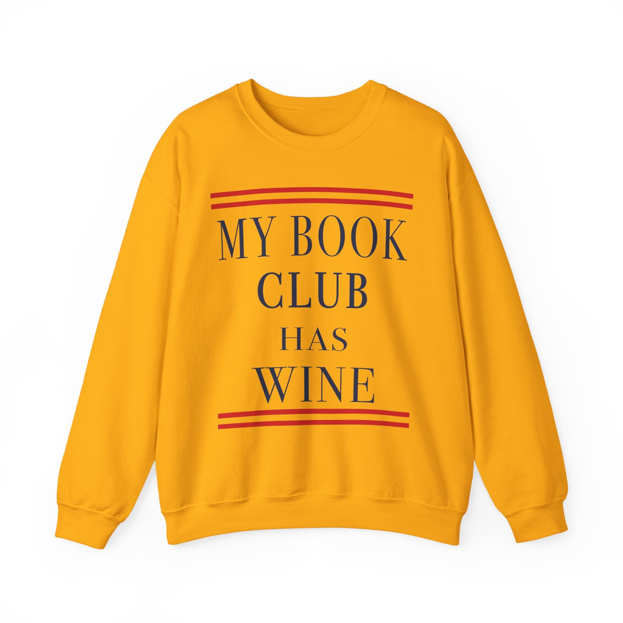 My Book Club Has Wine Sweatshirt, Funny Book Lover Sweatshirt, Cozy Reading Crewneck, Book Club Gift, Wine Lover Sweatshirt, Librarian Bookish Apparel