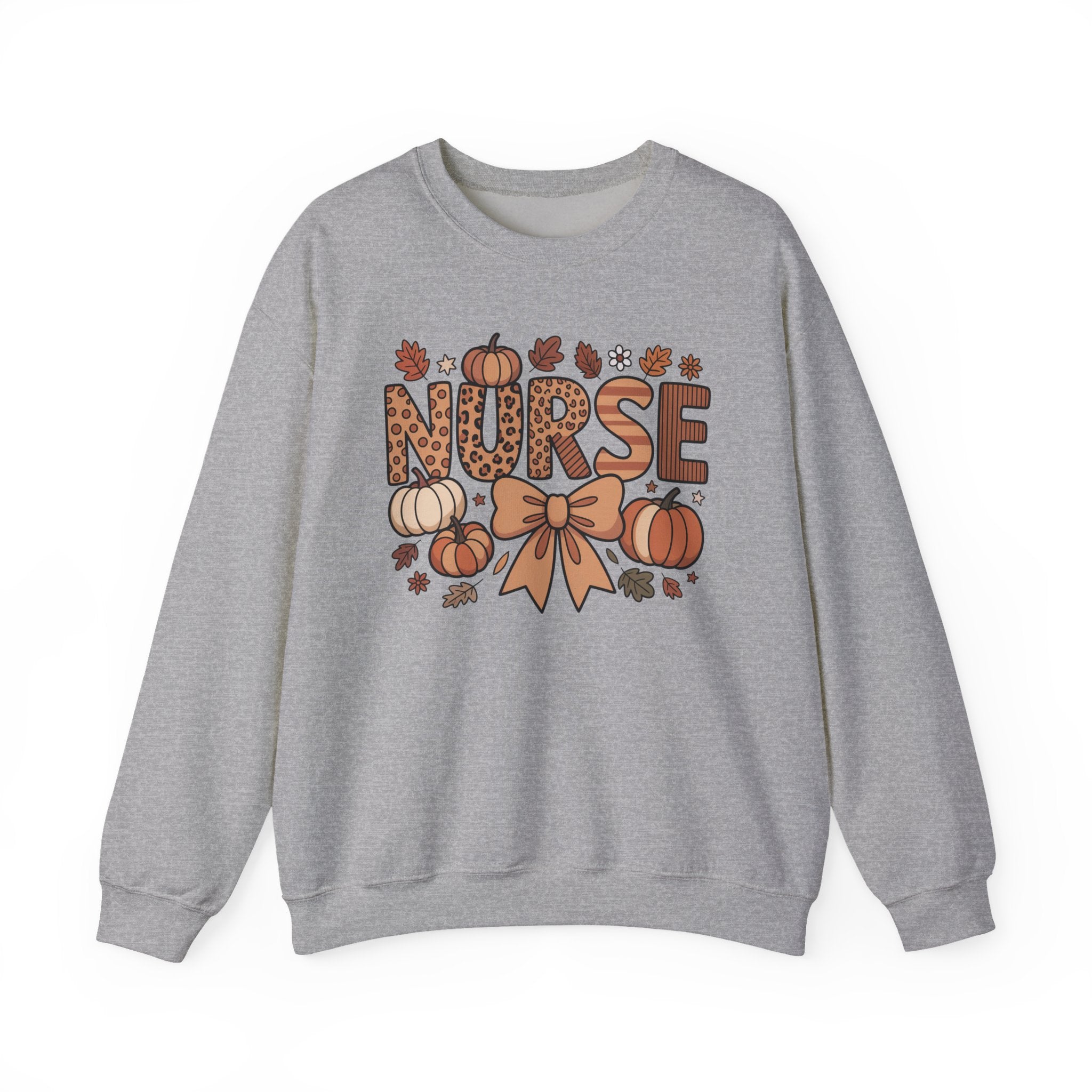 Fall Nurse Sweatshirt, Retro Nurse Coquette Bow Crewneck, Fall Nurse Sweater, Nurse Pumpkin Hoodie, Gift for Nurse