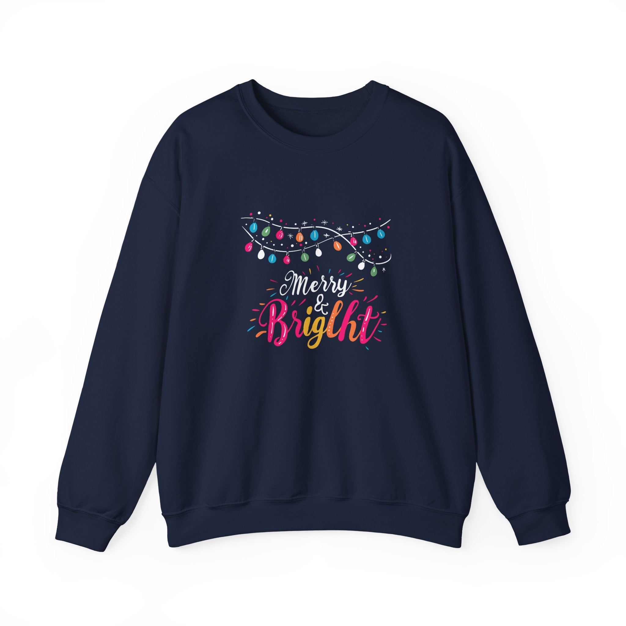 Merry and Bright Sweatshirt, Christmas Crewneck, Family Christmas Sweater, Christmas Shirt for Women, Merry Christmas Sweatshirt, Holiday Woman Gift