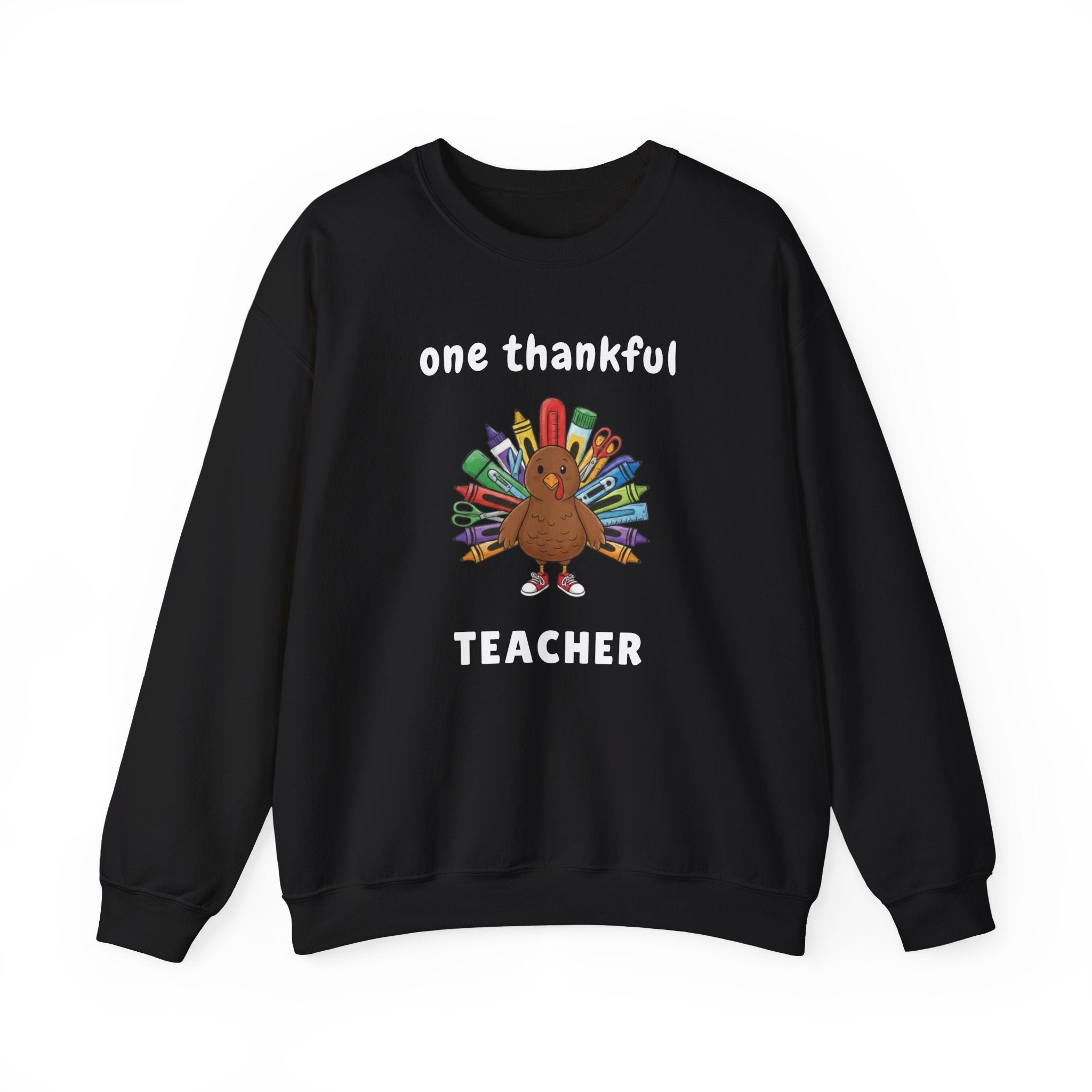 One Thankful Teacher Sweatshirt, Funny Turkey Crewneck, Thanksgiving Teacher Shirt, Fall Teacher Sweater, Cozy Teacher Gift, Autumn Sweatshirt