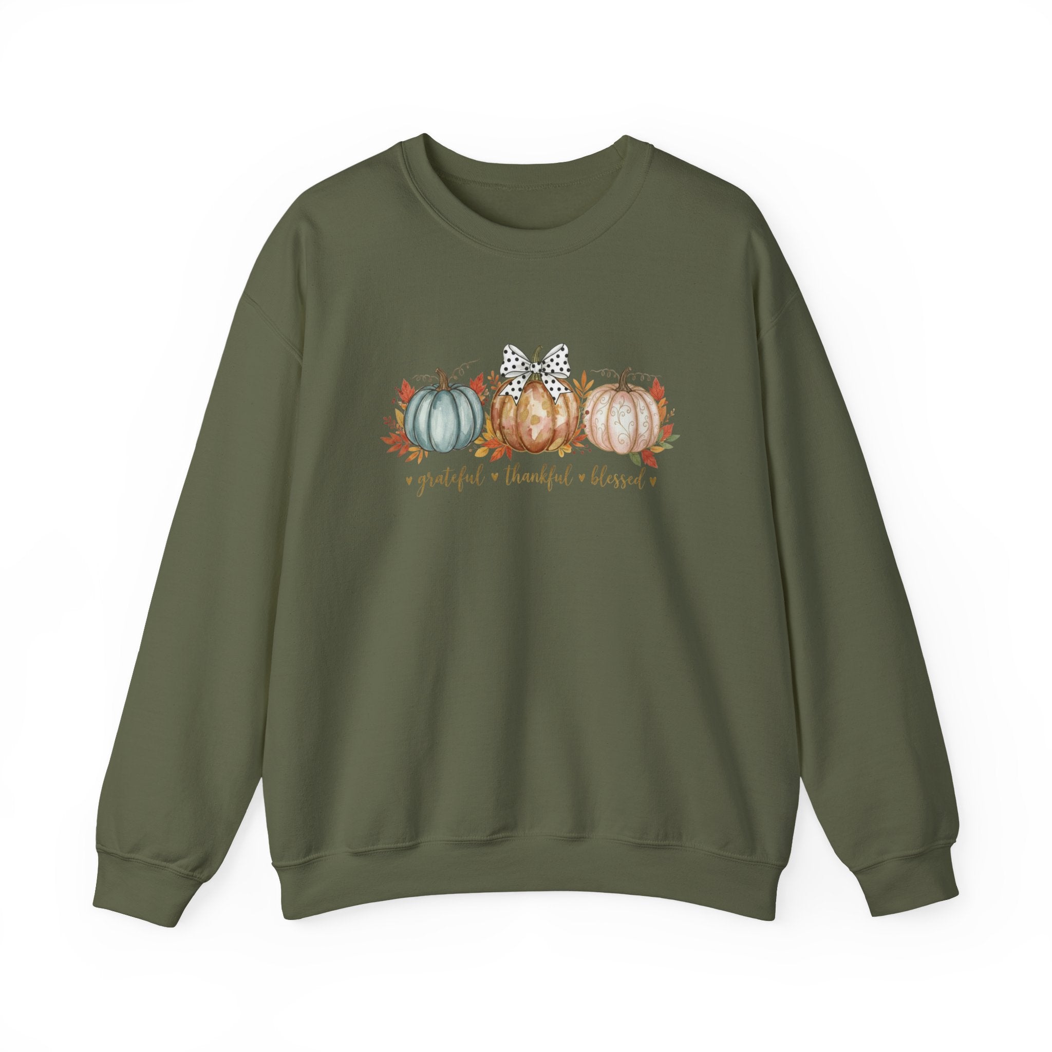 Grateful Thankful Blessed Pumpkin Sweatshirt, Pumpkin Woman Crewneck, Cozy Fall Autumn Sweater, Rustic Thanksgiving Tee, Harvest Season Pumpkin Top