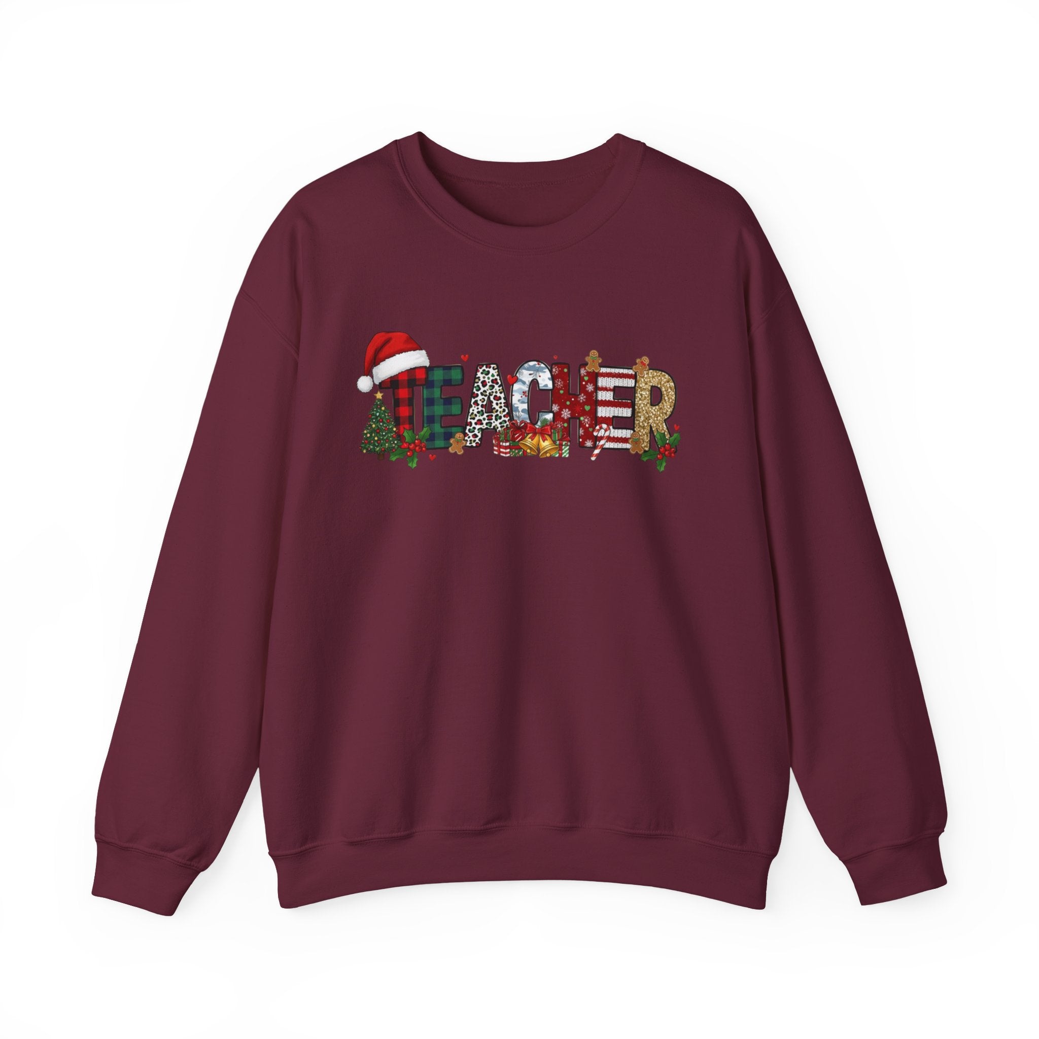 Merry Christmas Teacher Sweatshirt, Christmas Teachers Crewneck, Holly Jolly Teacher Xmas Sweater, Teacher Party Shirt, Gift For Teacher