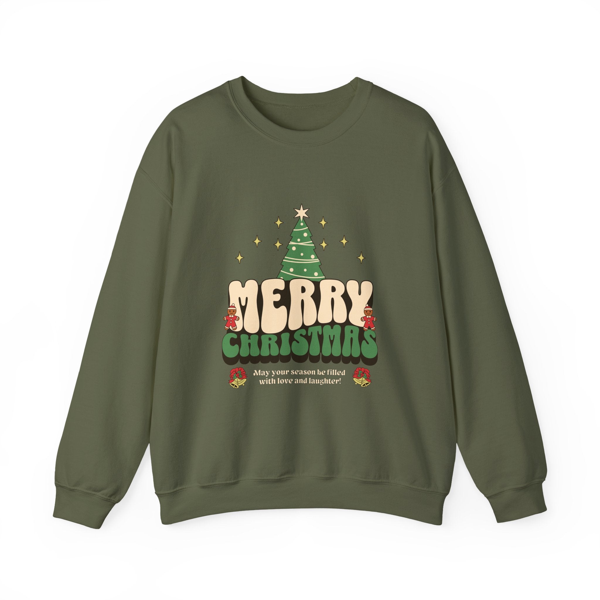 Merry Christmas Sweatshirt, Retro Christmas Tree Sweatshirt, Vintage Holiday Pullover, Cozy Winter Crewneck, Xmas Gift for Her, Festive Retro Shirt