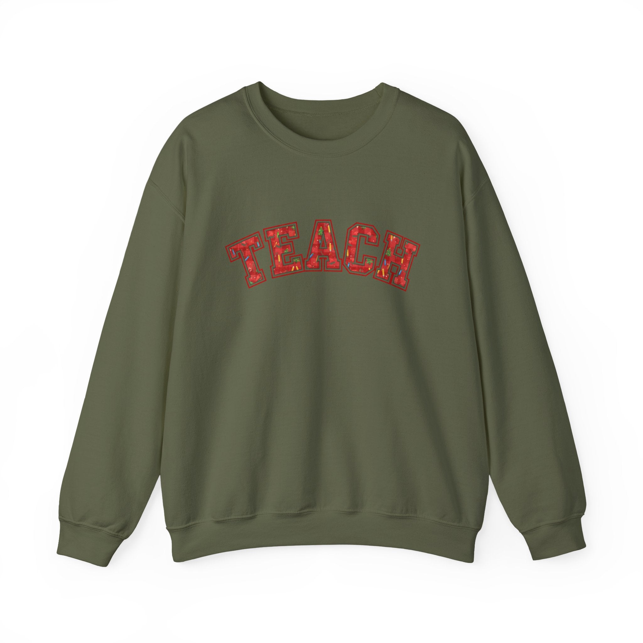 Thankful Teacher Sweatshirt, Teacher Christmas Crewneck, Holiday Teacher Shirt, Teacher Christmas Sweater, Teach Sweatshirt, Trendy Christmas Sweatshirt for Teacher, Cozy Teacher Gift