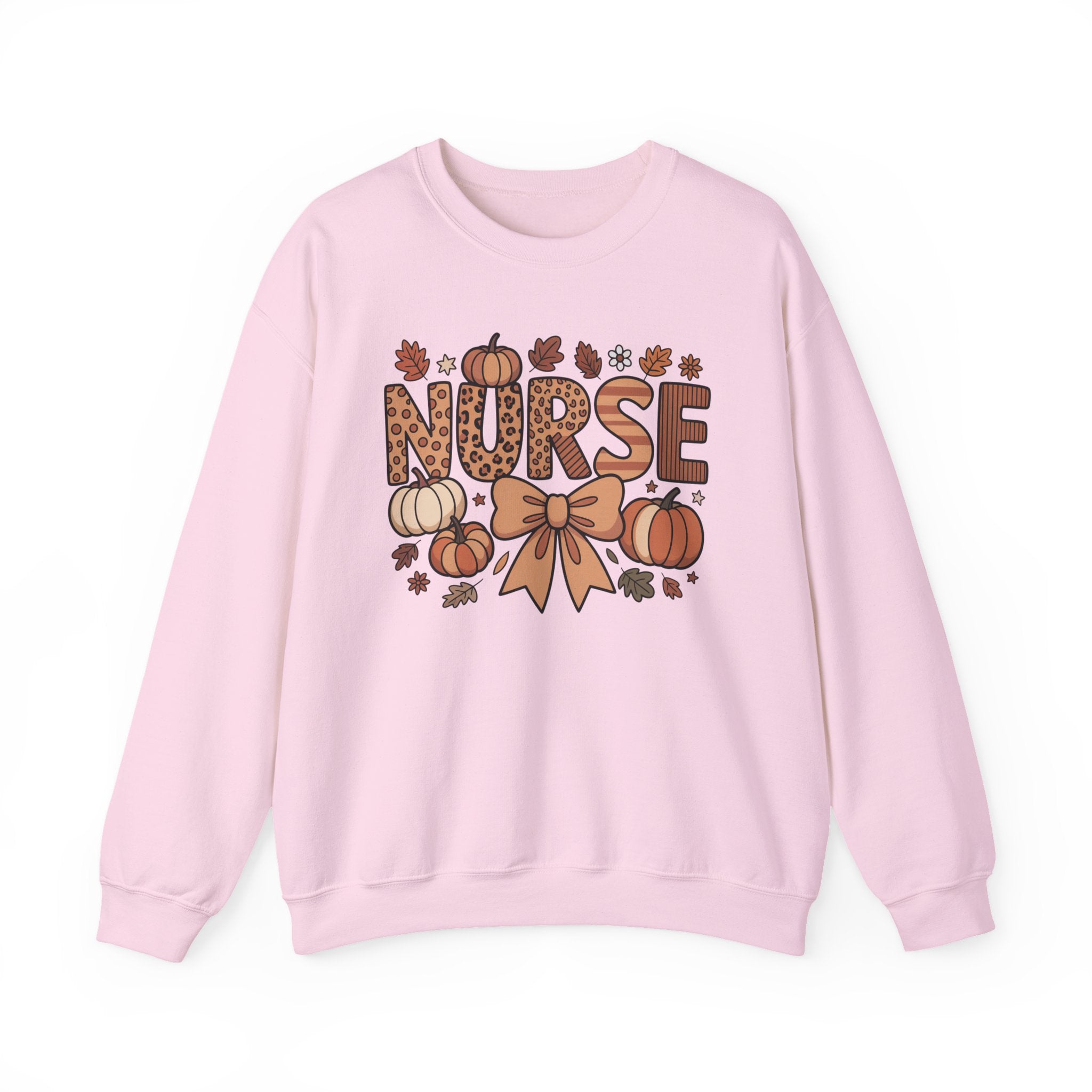 Fall Nurse Sweatshirt, Retro Nurse Coquette Bow Crewneck, Fall Nurse Sweater, Nurse Pumpkin Hoodie, Gift for Nurse