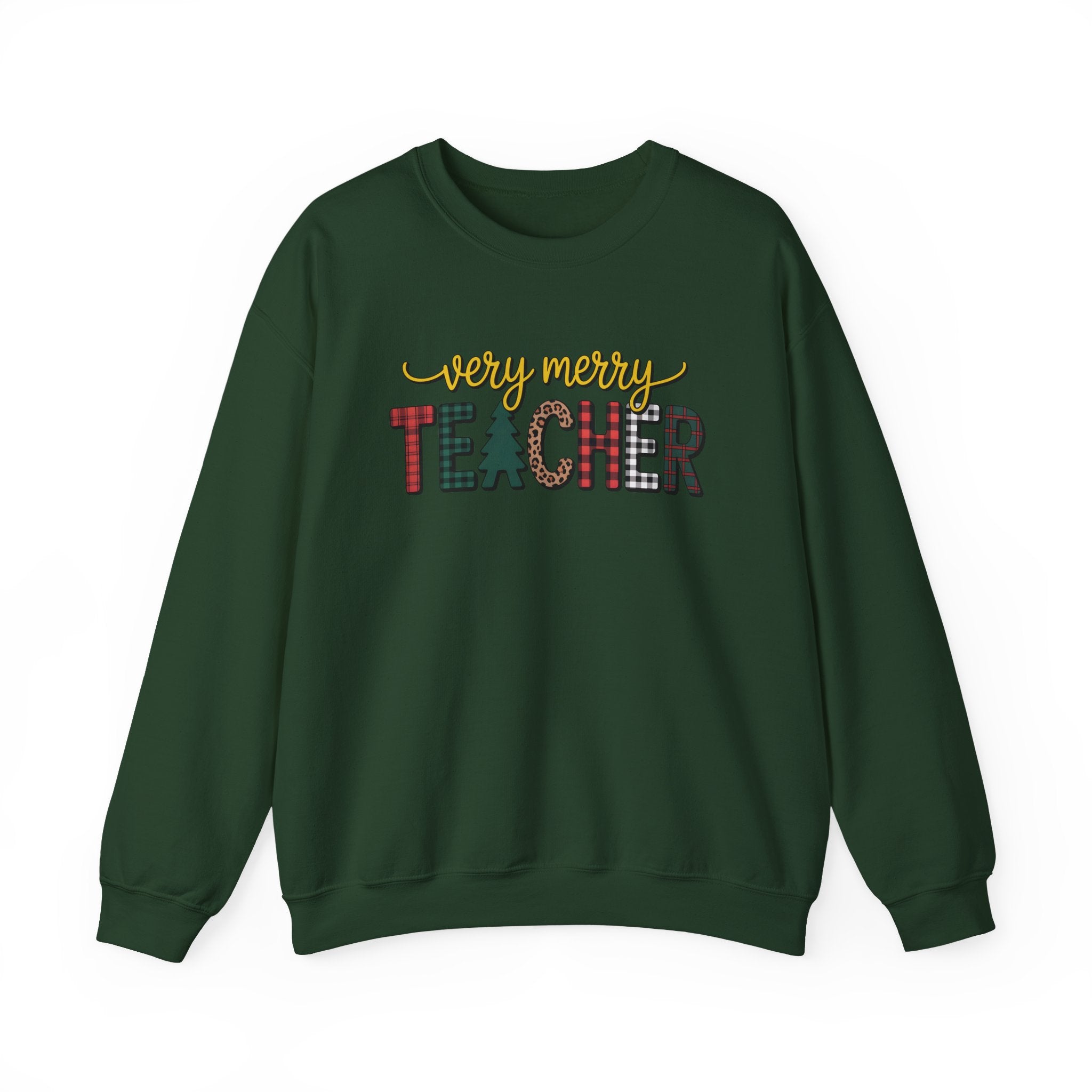 Teacher Christmas Sweatshirt, Merry Christmas Teachers Crewneck, Holly Jolly Teacher Xmas Sweater, Teacher Party Sweatshirt