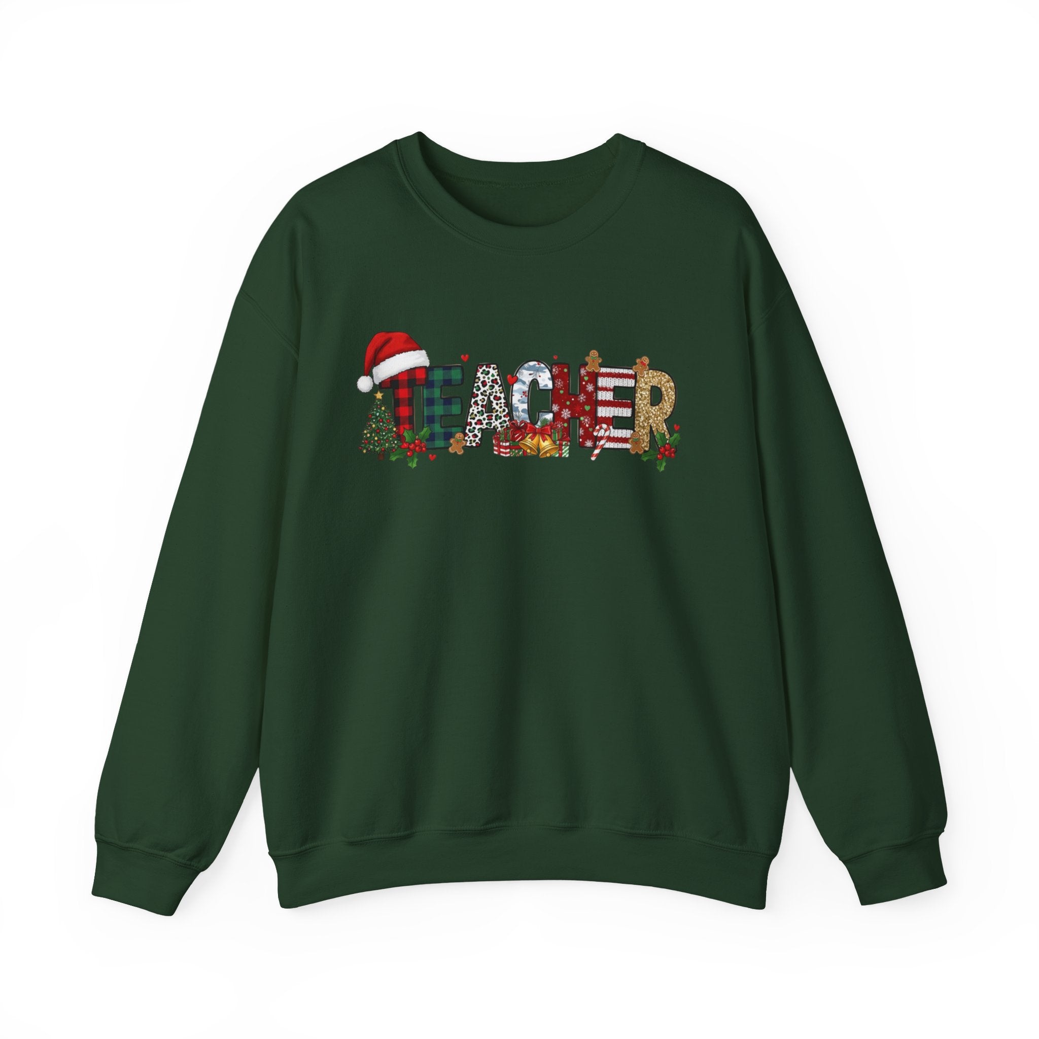 Merry Christmas Teacher Sweatshirt, Christmas Teachers Crewneck, Holly Jolly Teacher Xmas Sweater, Teacher Party Shirt, Gift For Teacher