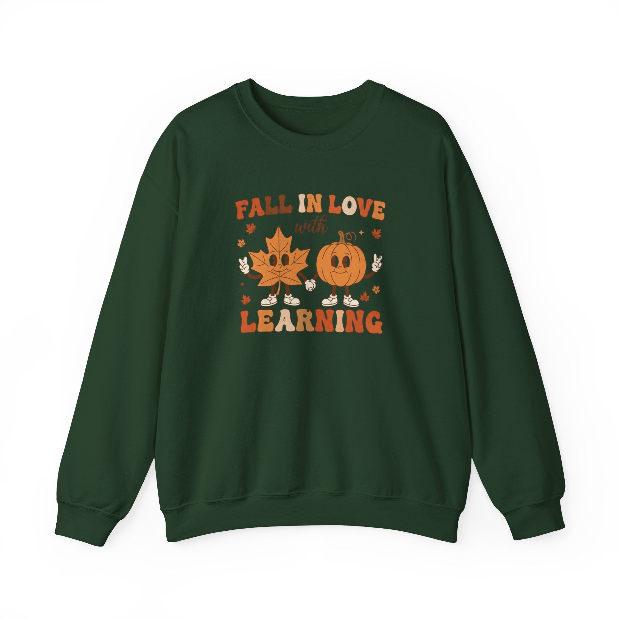 Groovy Teacher Sweatshirt, Teacher Fall Crewneck, Fall In Love With Learning Teacher Sweater, Trick or Teach Teacher, Thanksgiving Teacher Shirt