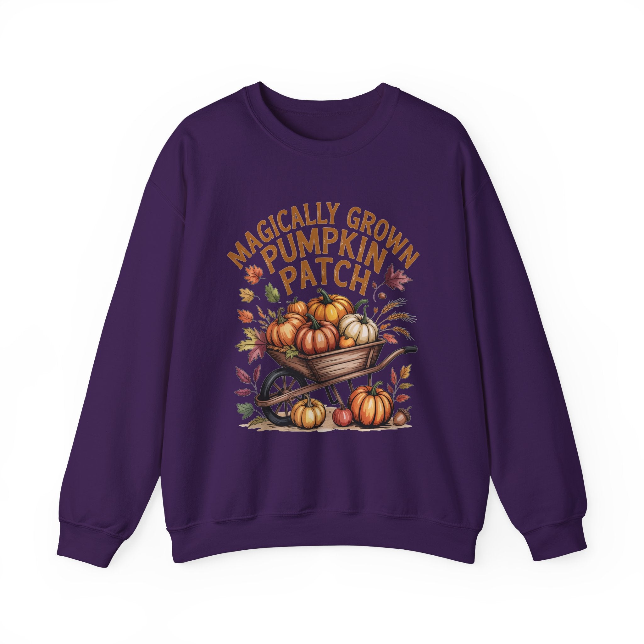 Magically Grown Pumpkin Patch Sweatshirt, Cozy Fall Sweatshirt, Autumn Pumpkin Lover Pullover, Vintage Fall Crewneck, Thanksgiving Shirt, Farmhouse Aesthetic