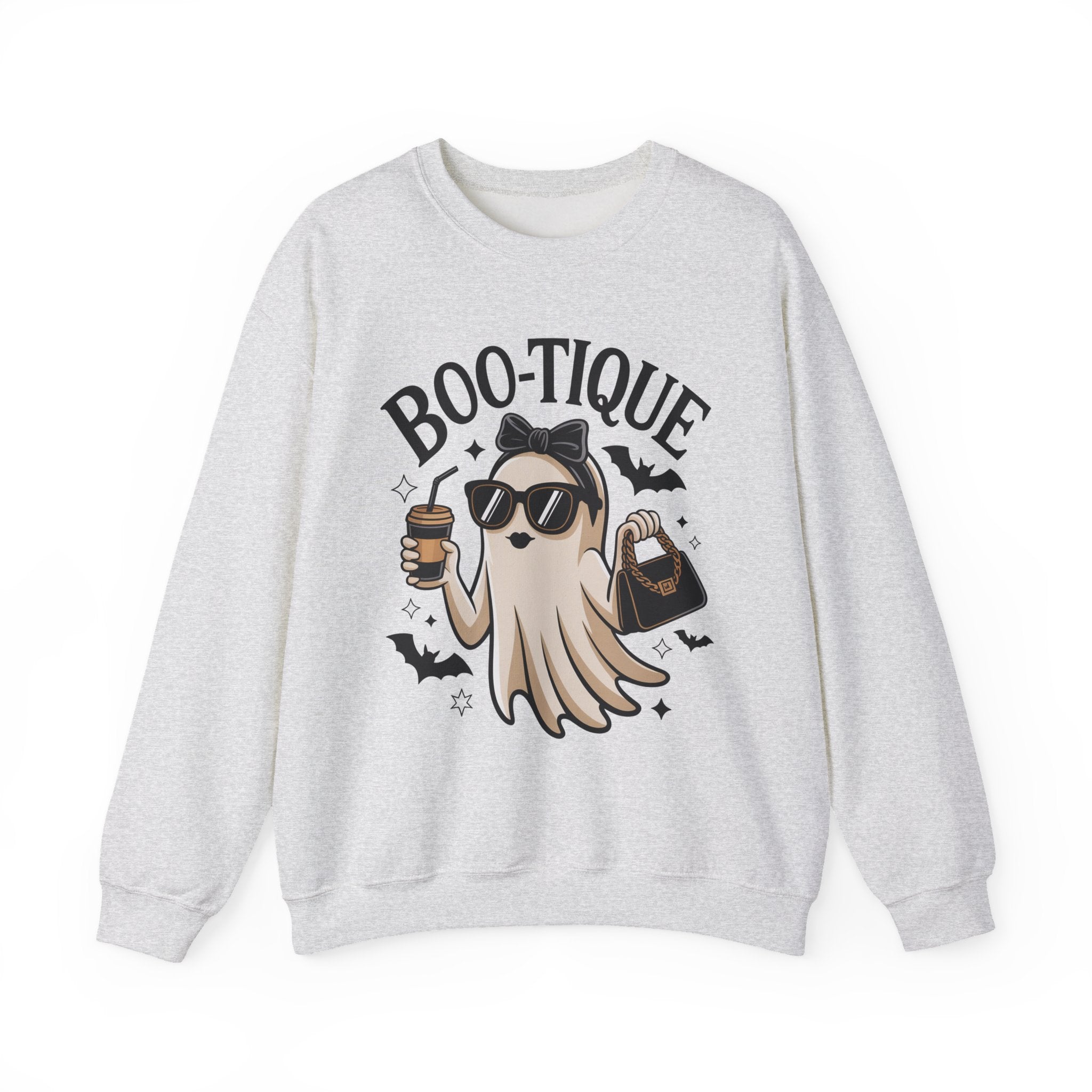 Boo-tique Ghost Sweatshirt, Funny Halloween Sweatshirt, Boujee Ghost Pullover, Spooky Season Crewneck, Glam Halloween Shirt, Fall Coffee Lover Sweatshirt
