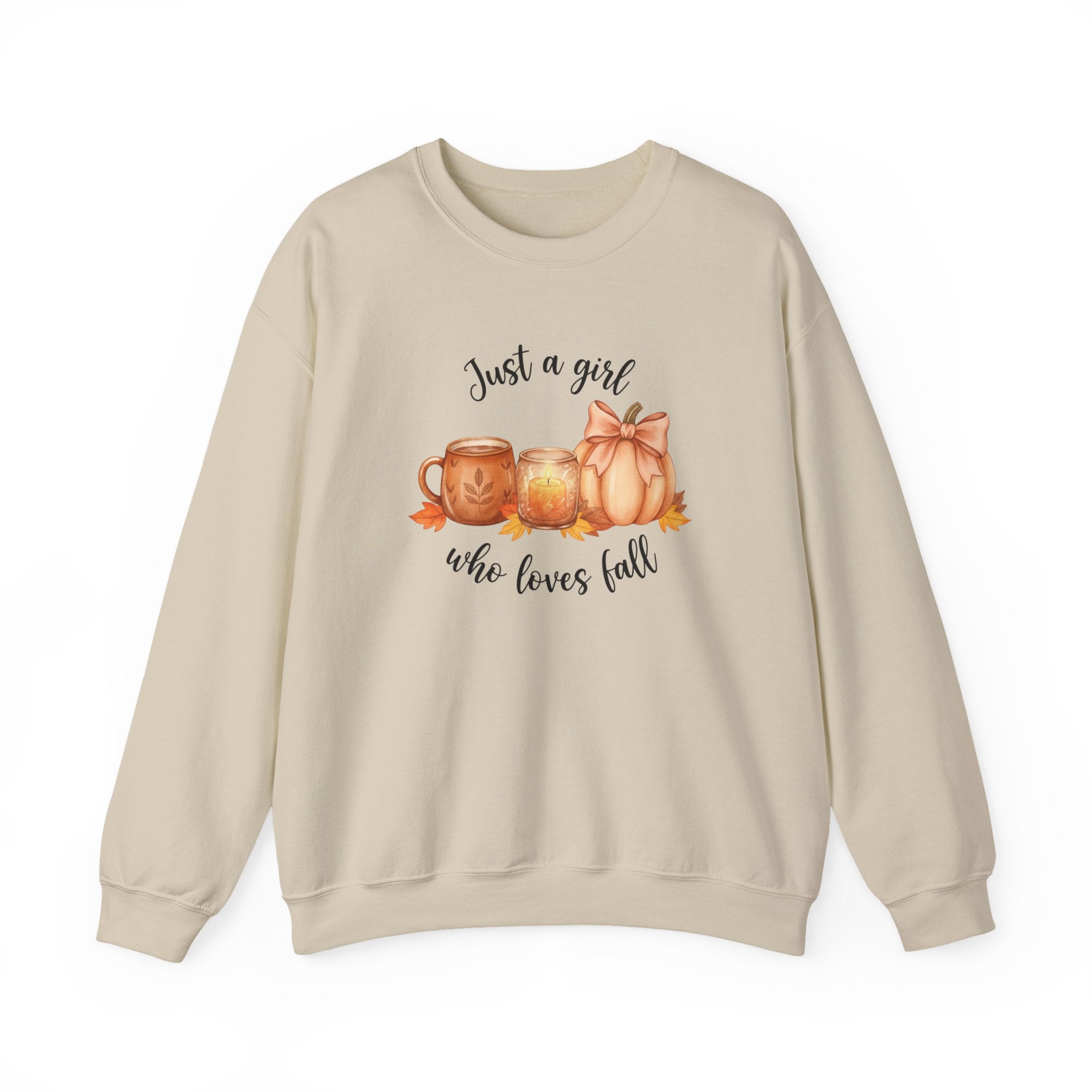 Just a Girl Who Loves Fall Sweatshirt, Fall Woman Sweater,Cozy Pumpkin Crewneck, Cozy Season Shirt,Fall Gift, Fall Season Sweater, Fall Woman Shirt,Pumpkin Shirt