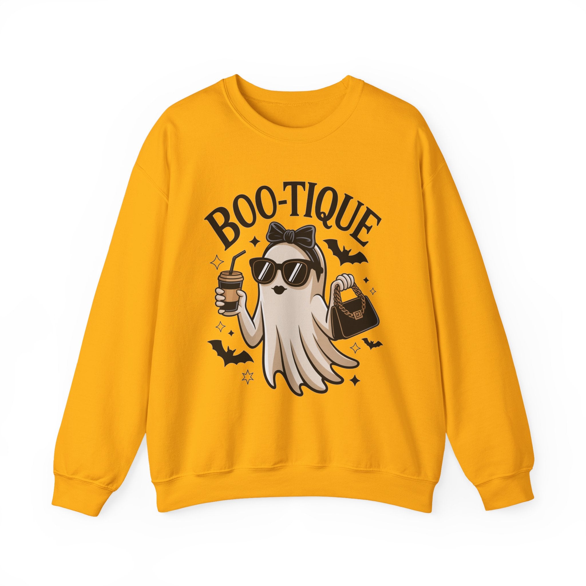 Boo-tique Ghost Sweatshirt, Funny Halloween Sweatshirt, Boujee Ghost Pullover, Spooky Season Crewneck, Glam Halloween Shirt, Fall Coffee Lover Sweatshirt