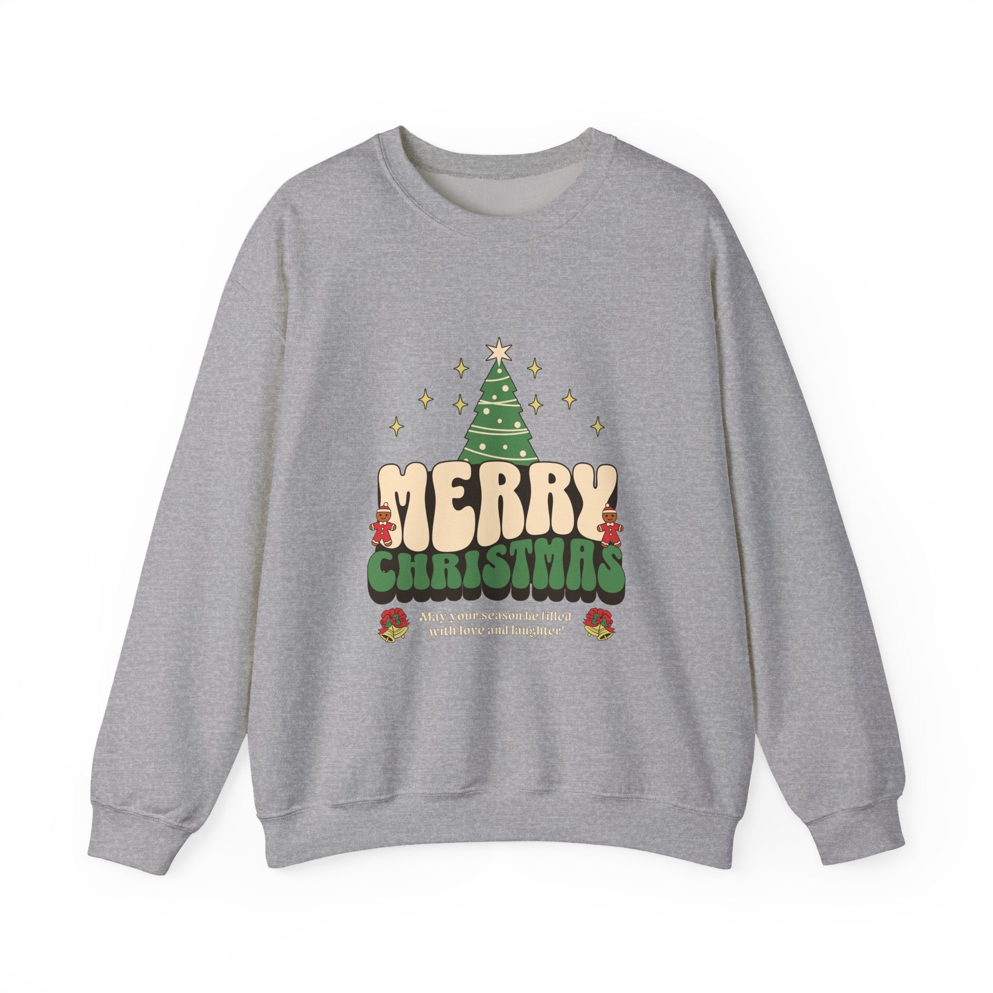 Merry Christmas Sweatshirt, Retro Christmas Tree Sweatshirt, Vintage Holiday Pullover, Cozy Winter Crewneck, Xmas Gift for Her, Festive Retro Shirt