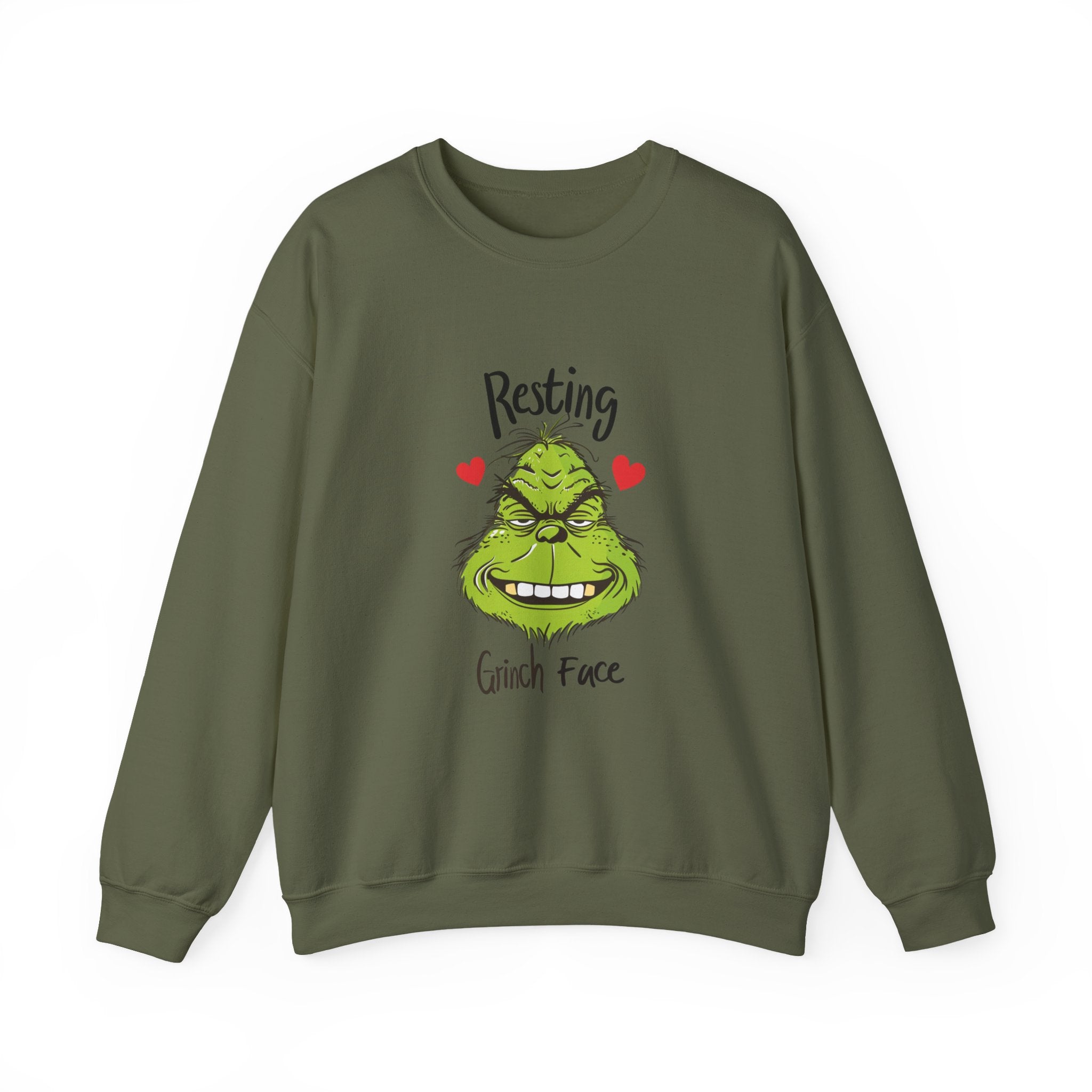 Resting Grinch Face Sweatshirt, Grinch Face Crewneck, Grinchmas Sweater, Christmas Funny Grinch Sweatshirt, Christmas Grinch Shirt Ew People Shirt