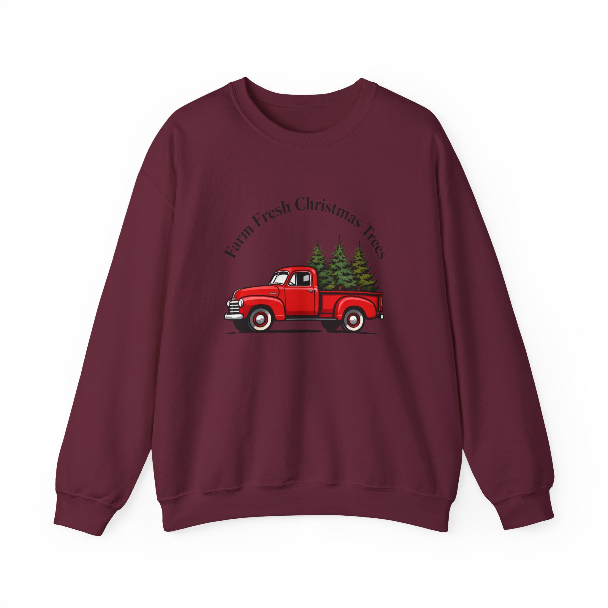 Farm Fresh Christmas Tree Sweatshirt, Christmas Crewneck for Women, Christmas Tree Shirt, Woman's Holiday Sweatshirt, Women's Xmas Tee