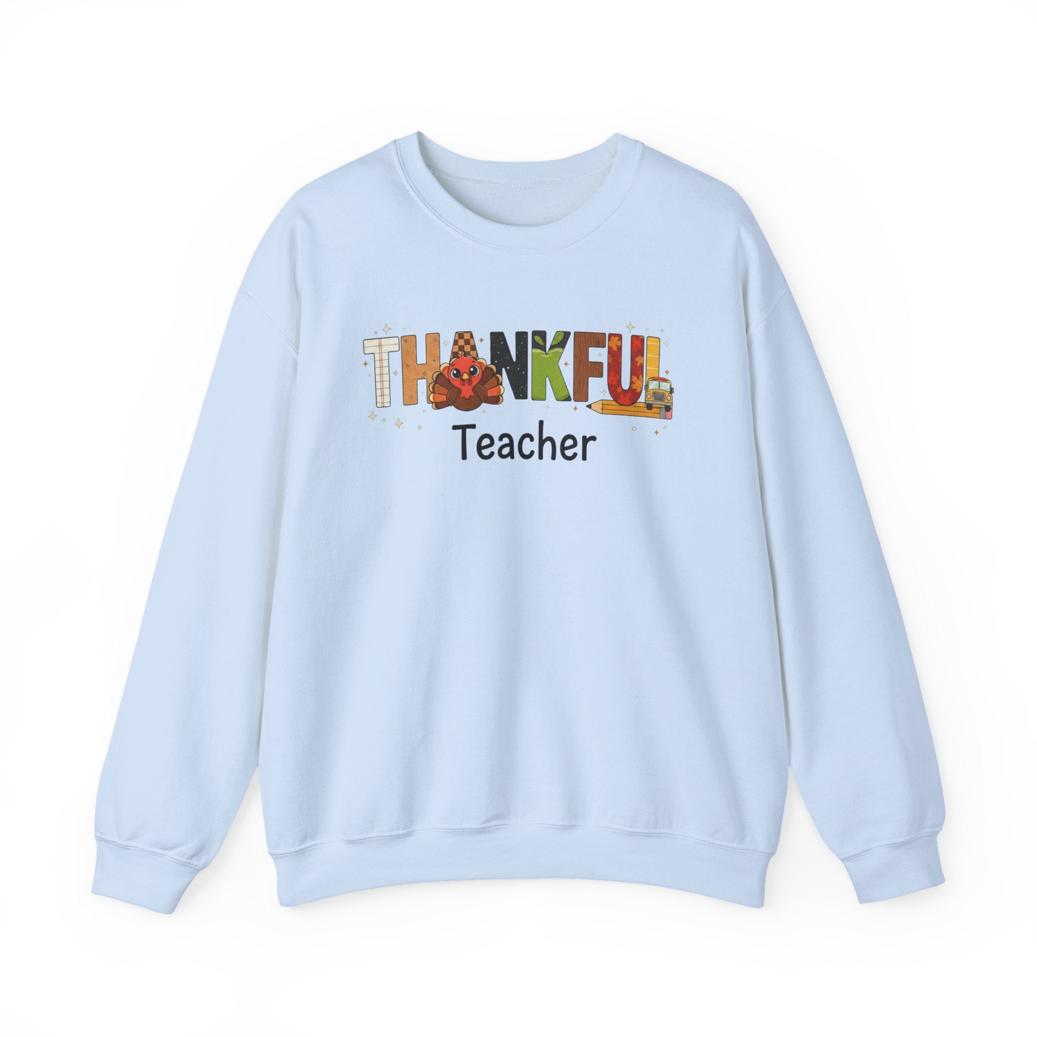 Thankful Teacher Sweatshirt, Turkey Teacher Crewneck, Thanksgiving Teacher Shirt, Kindergarten Teacher Sweatshirt, First Grade Teacher Shirt, Teacher Gift