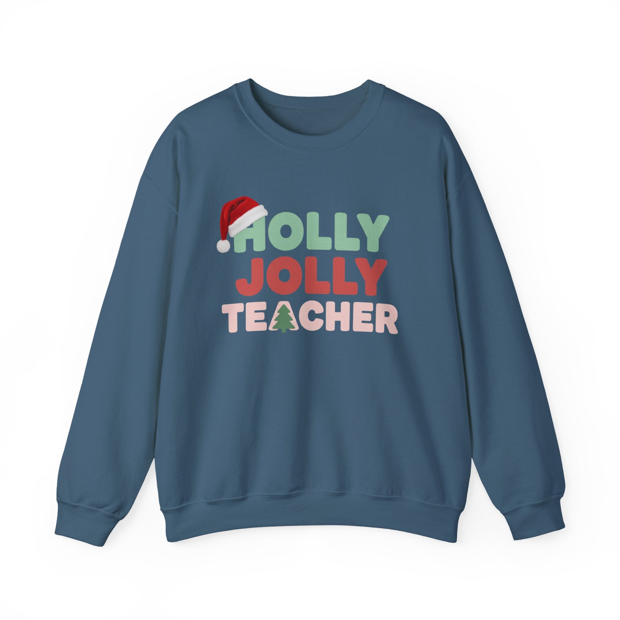 Holly Jolly Teacher Christmas Sweatshirt, Merry Christmas Teachers Crewneck, Holly Jolly Teacher Xmas Sweater, Teacher Party Sweatshirt, Gift for Teacher