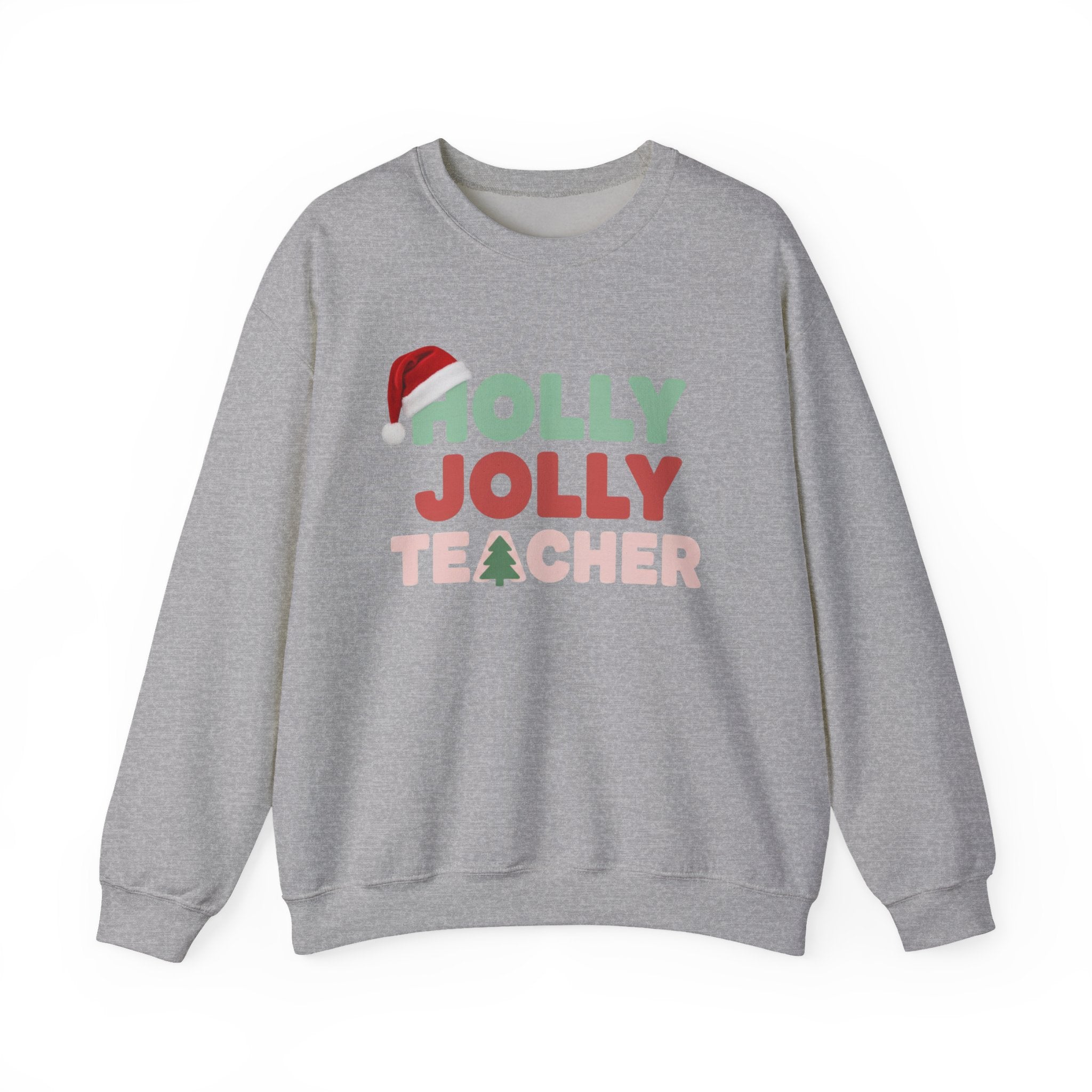 Holly Jolly Teacher Christmas Sweatshirt, Merry Christmas Teachers Crewneck, Holly Jolly Teacher Xmas Sweater, Teacher Party Sweatshirt, Gift for Teacher