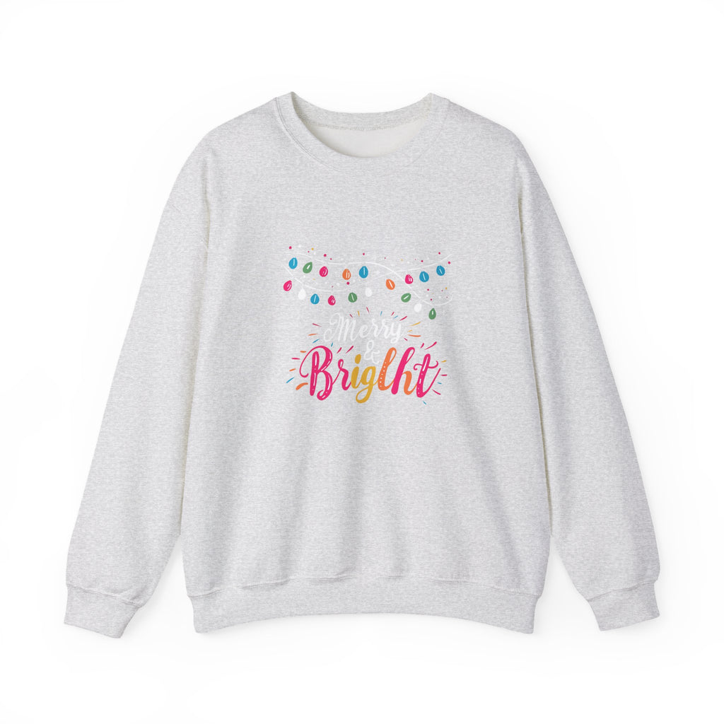 Merry and Bright Sweatshirt, Christmas Crewneck, Family Christmas Sweater, Christmas Shirt for Women, Merry Christmas Sweatshirt, Holiday Woman Gift