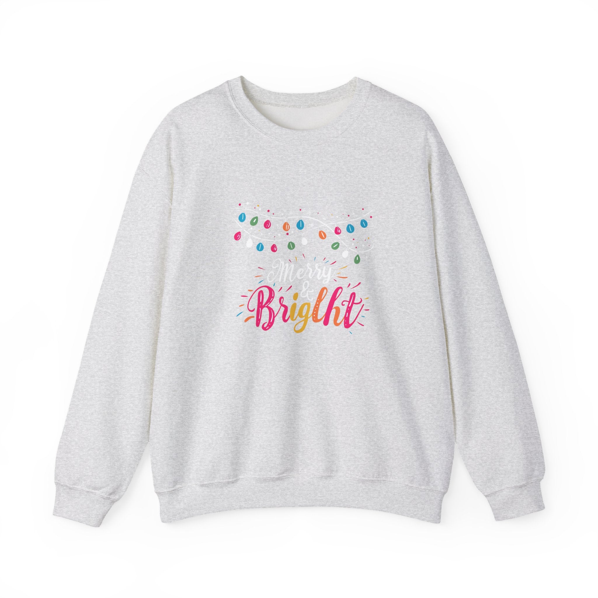 Merry and Bright Sweatshirt, Christmas Crewneck, Family Christmas Sweater, Christmas Shirt for Women, Merry Christmas Sweatshirt, Holiday Woman Gift
